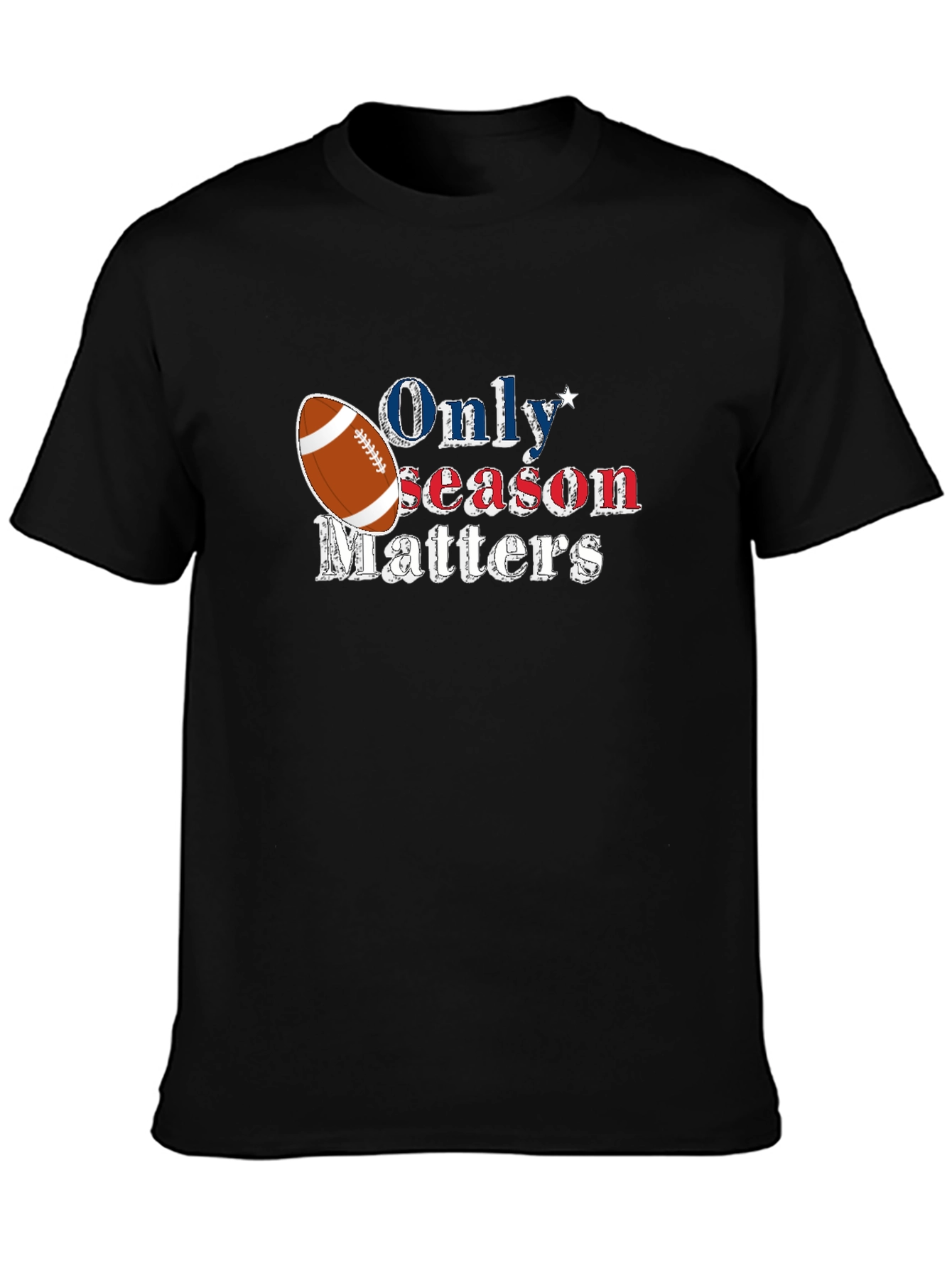 Black Football Season Matters T-Shirt view 3