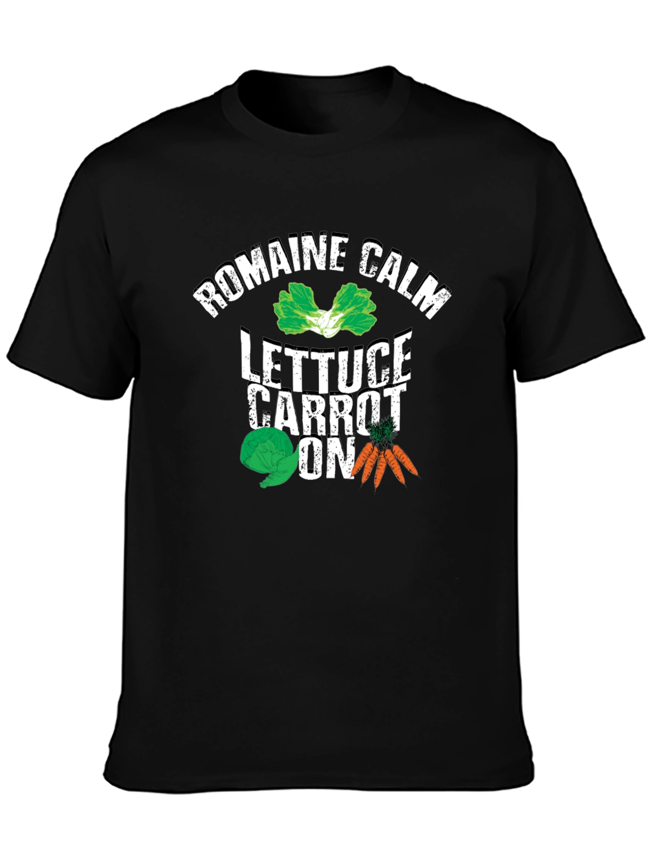 Romaine Calm Lettuce Carrot On Graphic T-Shirt - 3