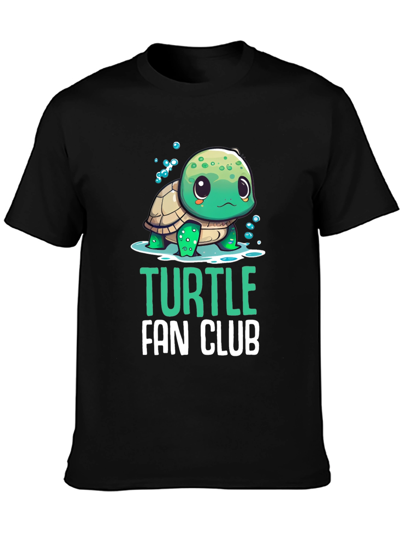 Black Turtle Fan Club Black T-Shirt view 3