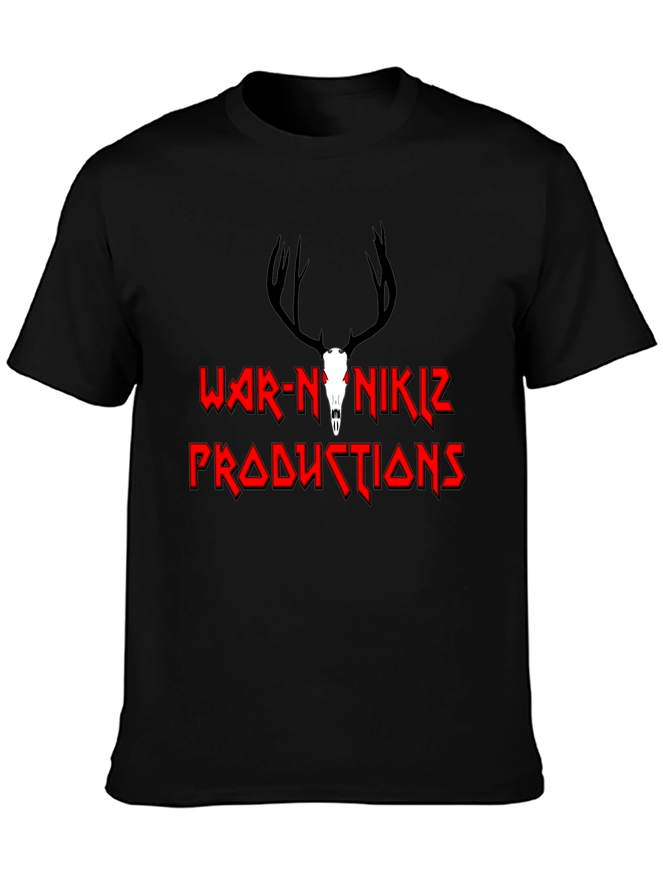 Black War-N-Nikiz Productions Black Graphic Tee view 3