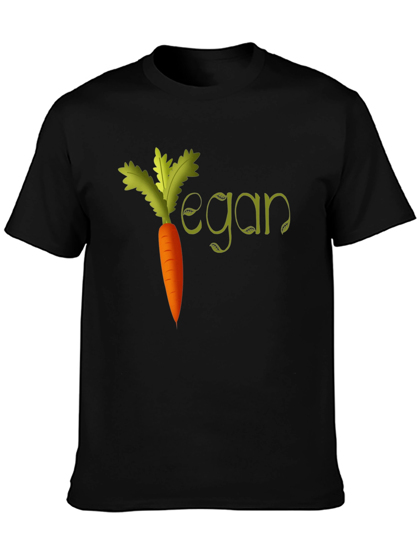 Black Vegan Carrot T-Shirt view 3