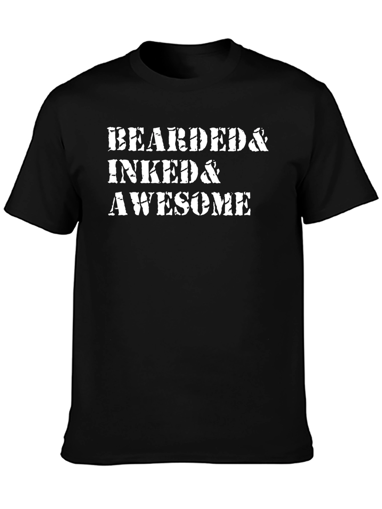 Black Bearded & Inked & Awesome Graphic Tee view 3