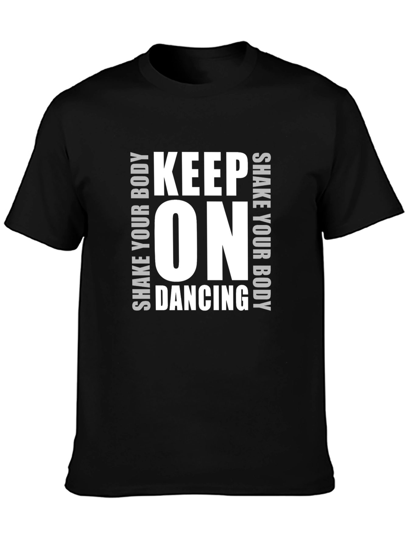 Black Keep On Dancing Graphic Tee - Black view 3