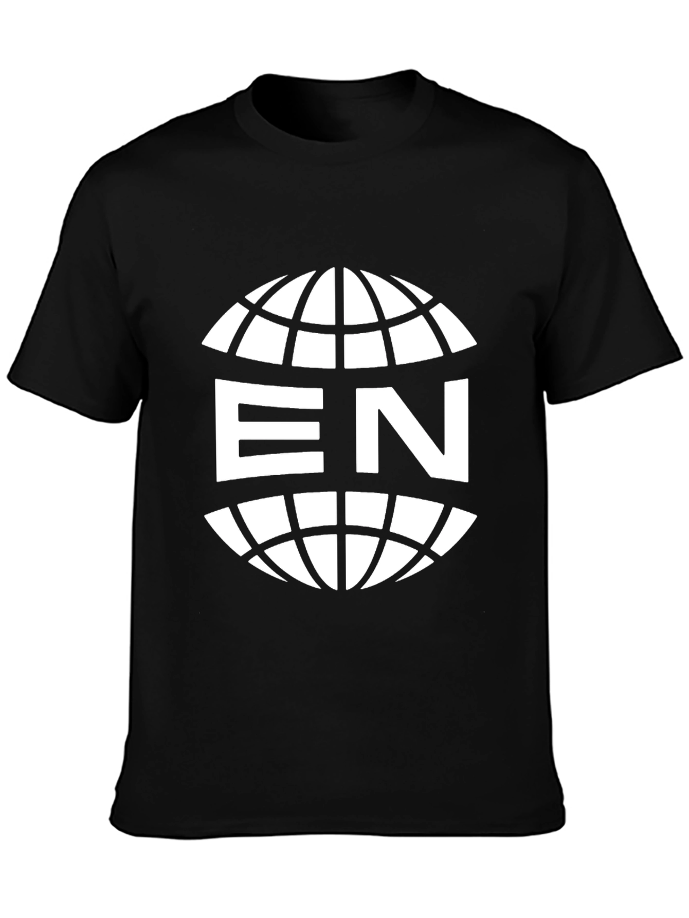 Black EN Globe Graphic Tee - Black view 3