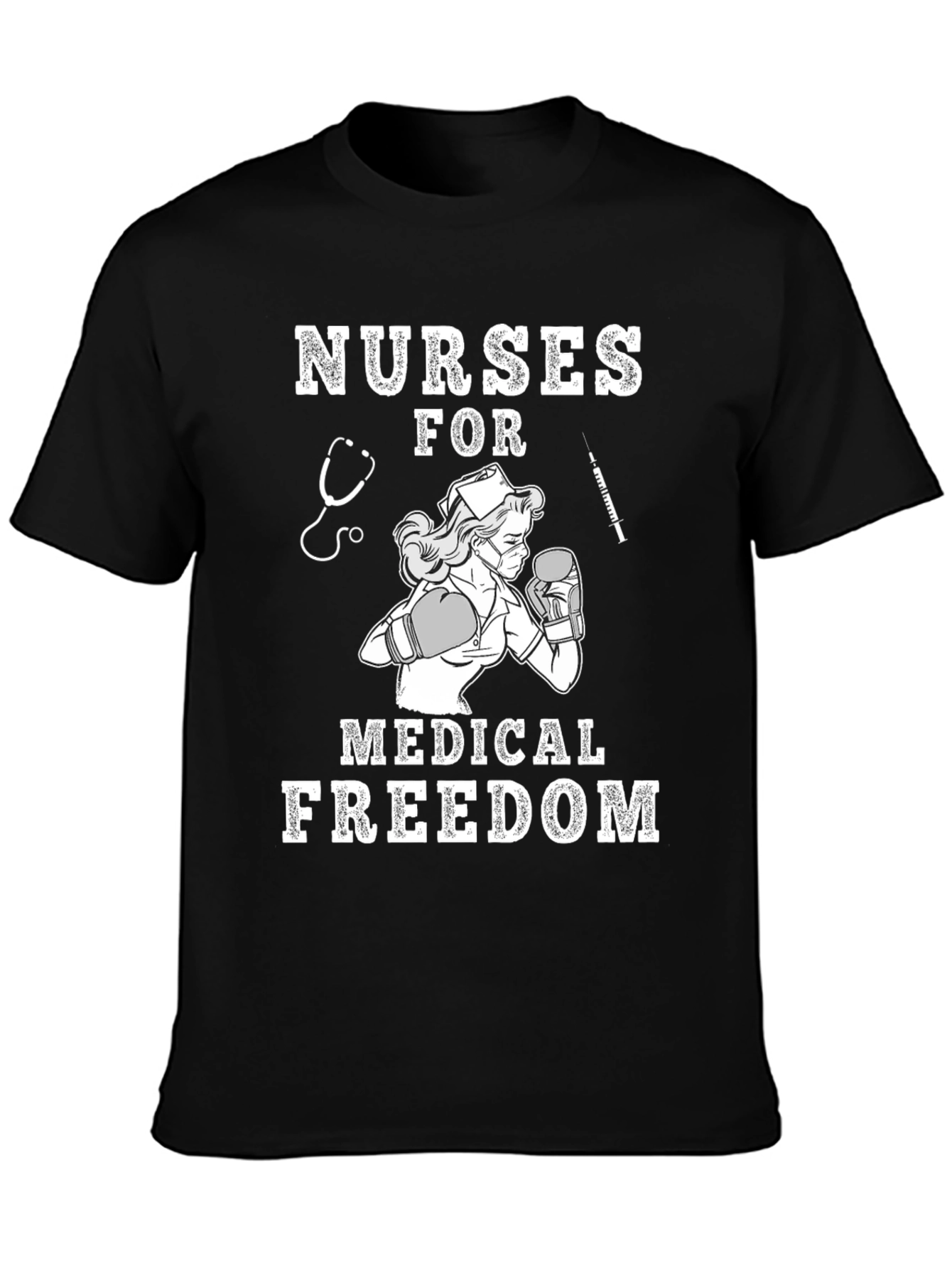 Black Nurses for Medical Freedom T-Shirt view 3