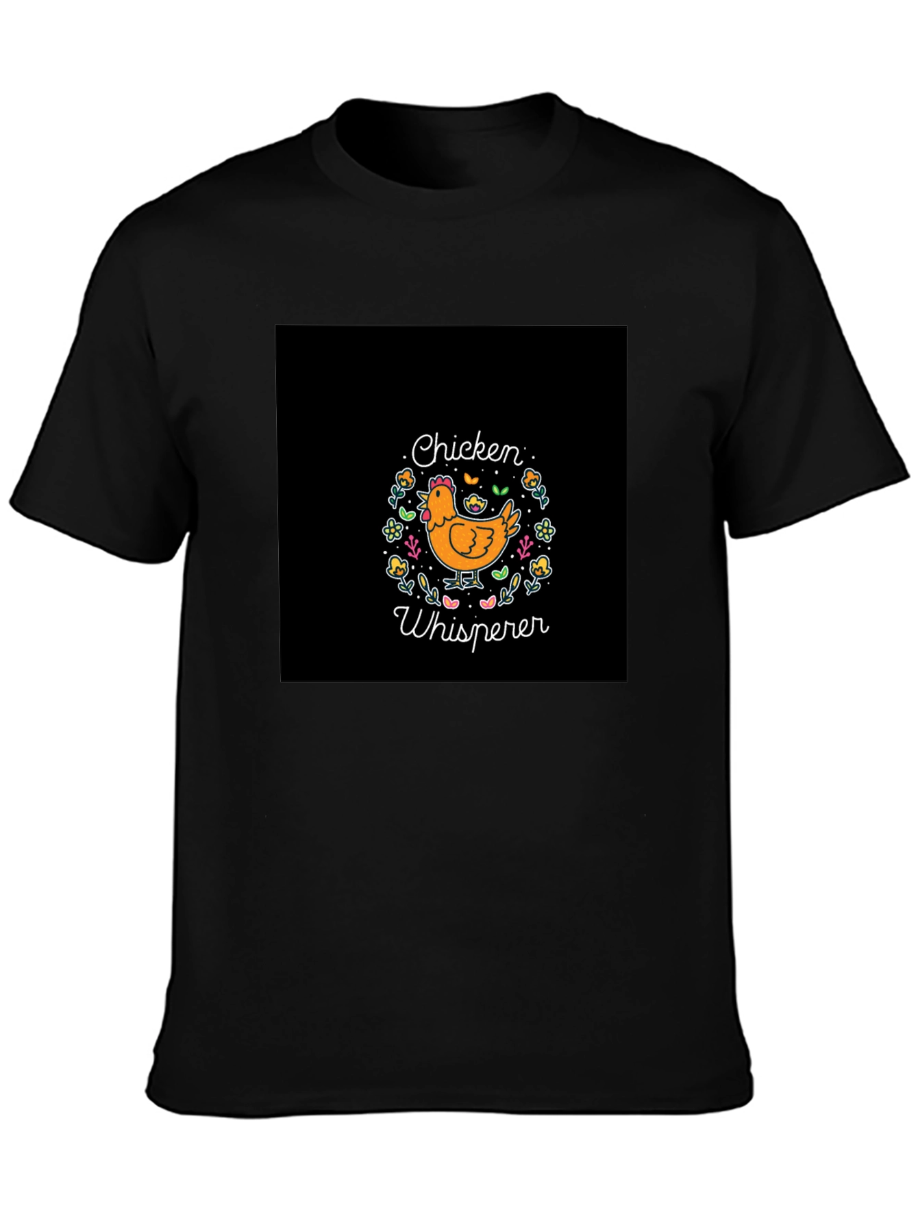 Black Chicken Whisperer Graphic T-Shirt - Soft & Stylish view 3