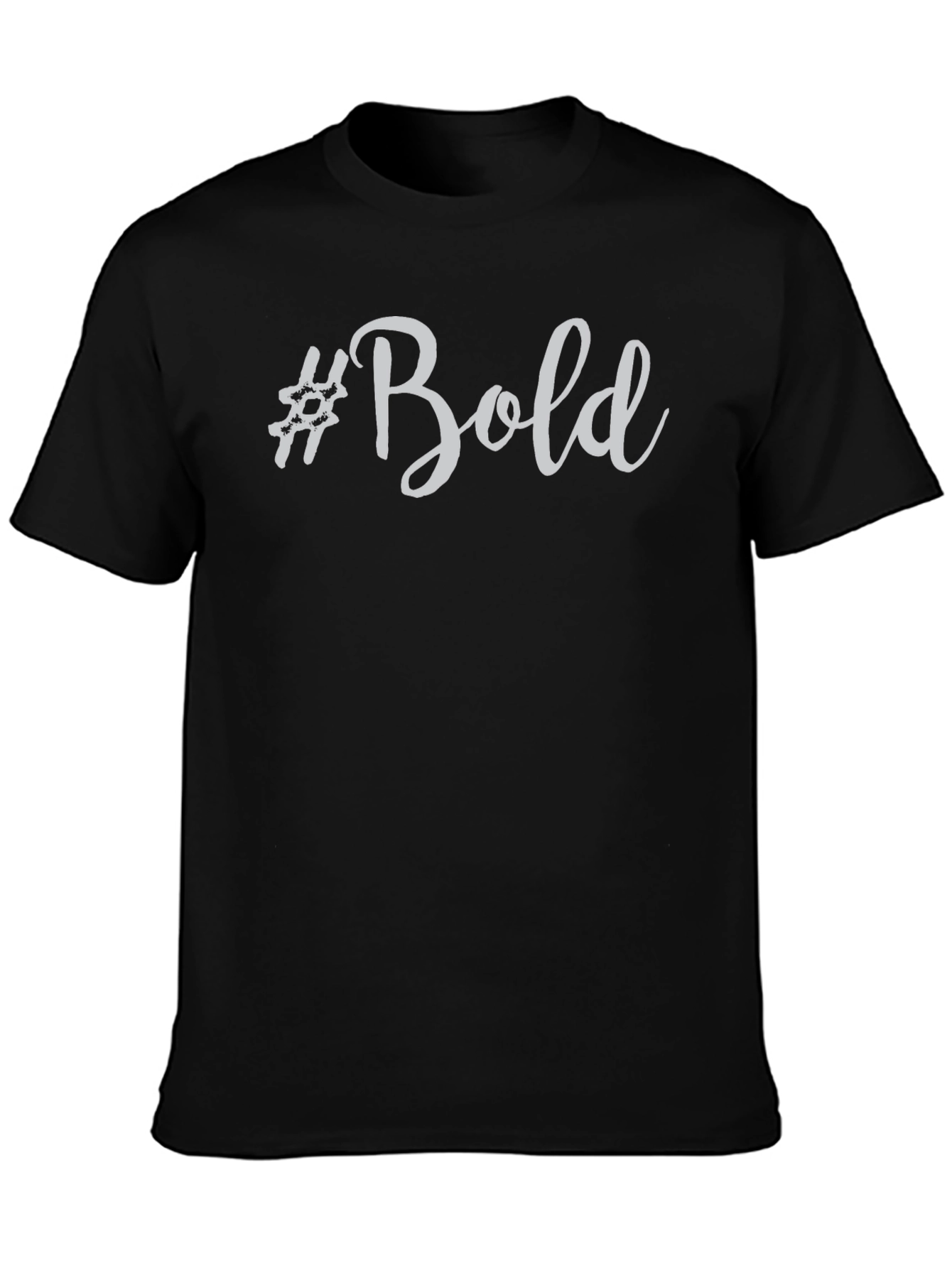 Black Bold Graphic Tee - Stylish Cotton Blend view 3