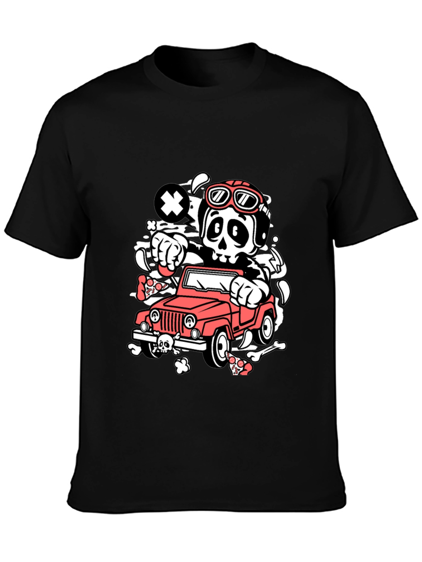 Black Skull Driver Black T-Shirt view 3
