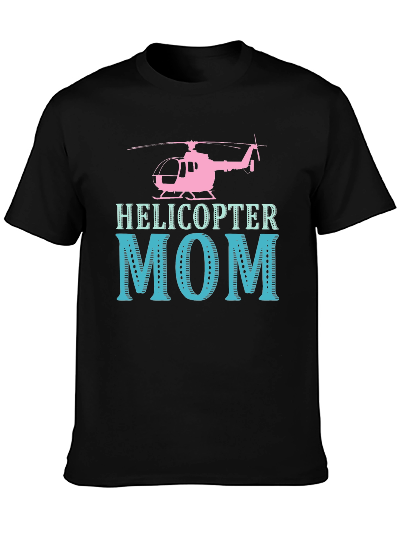 Black Helicopter Mom Graphic Tee - Unique Design view 3