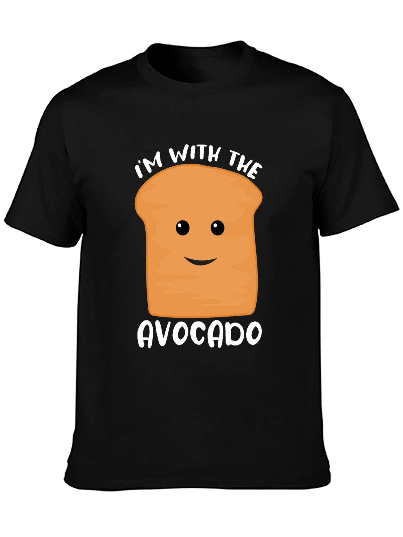 Black I'm with the Avocado Funny Graphic Tee view 3