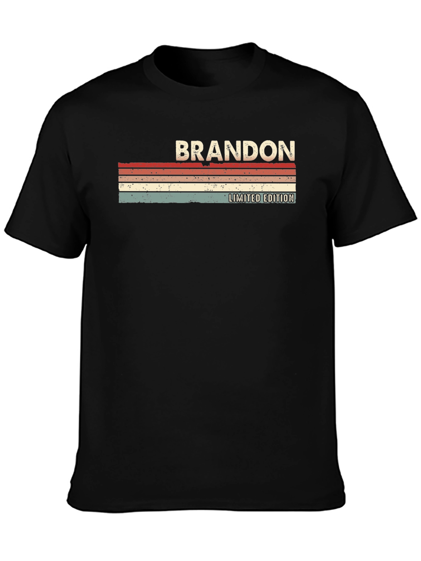Black Brandon Limited Edition Retro T-Shirt view 3