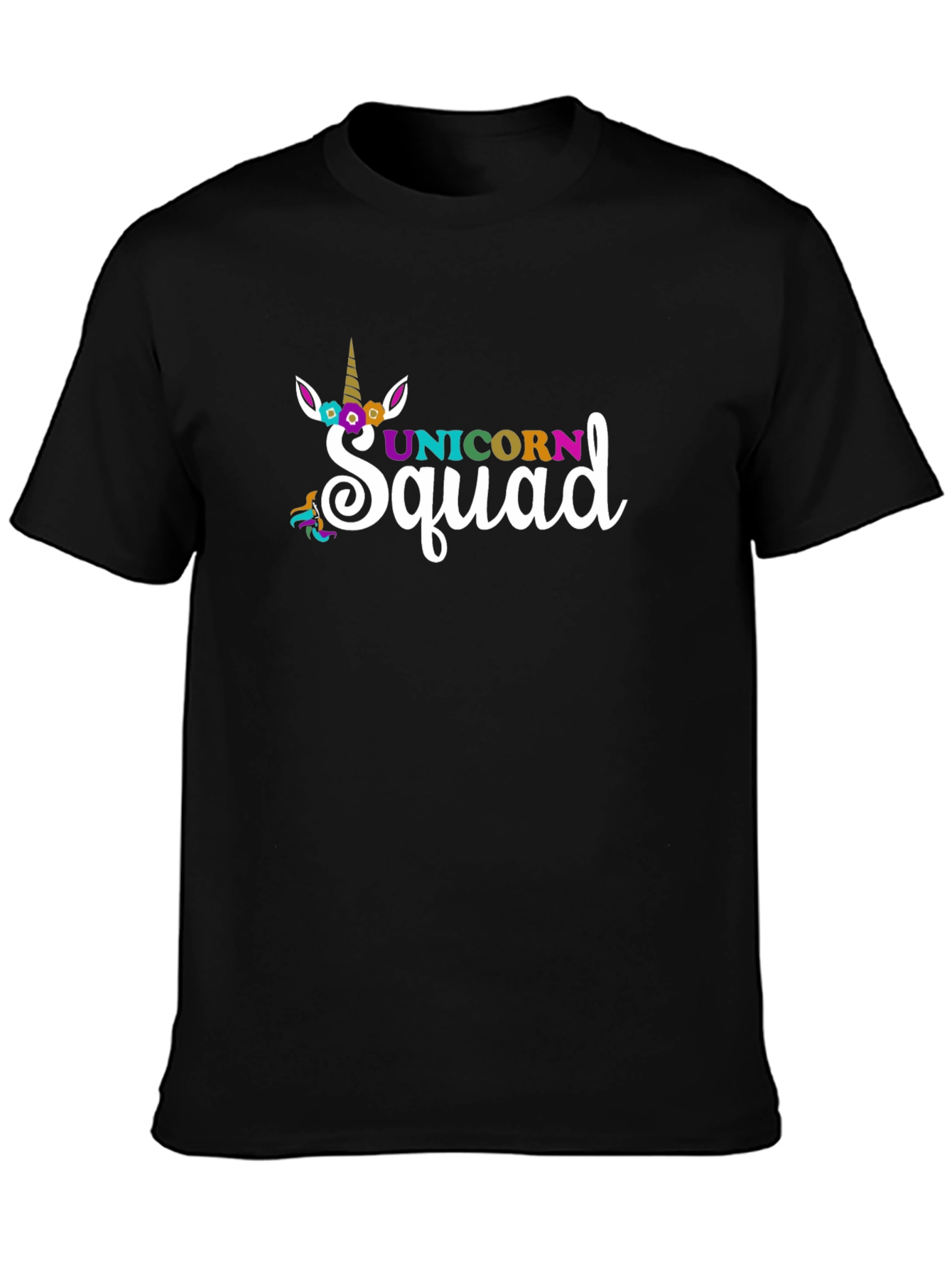 Black Unicorn Squad Black T-Shirt view 3