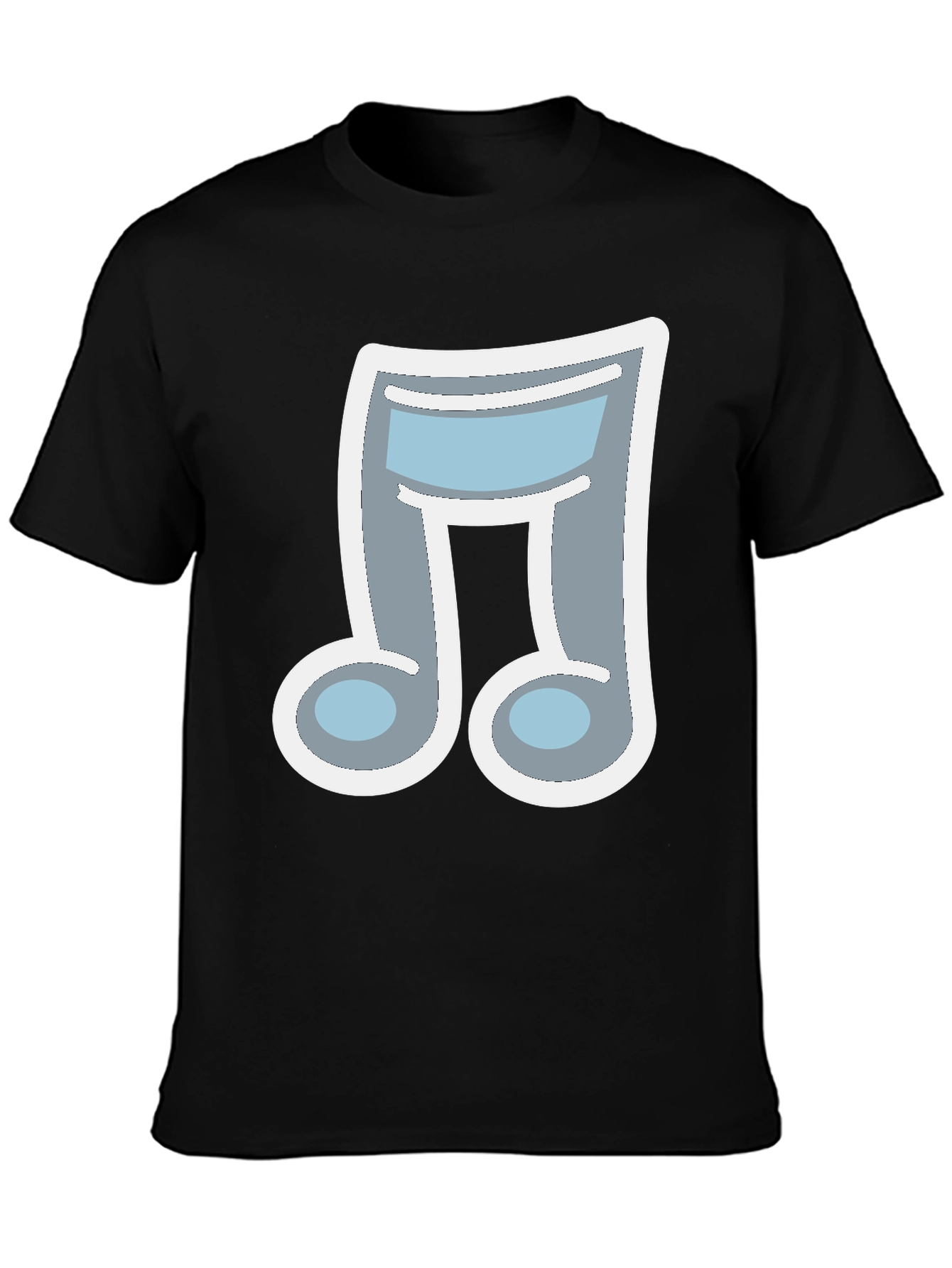 Black Music Note T-Shirt - Stylish & Unique view 3