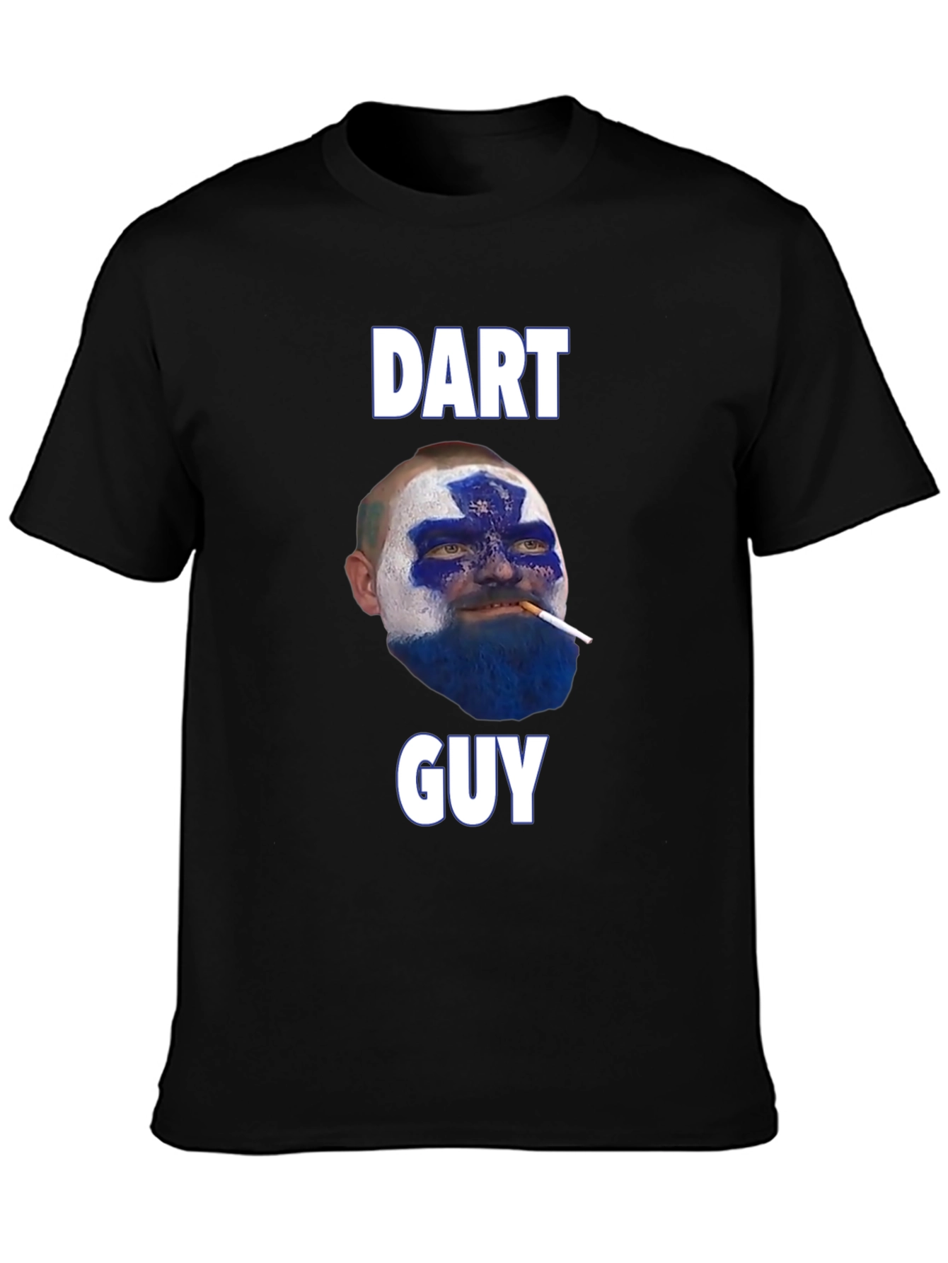 Black Dart Guy T-Shirt - Funny Graphic Tee view 3