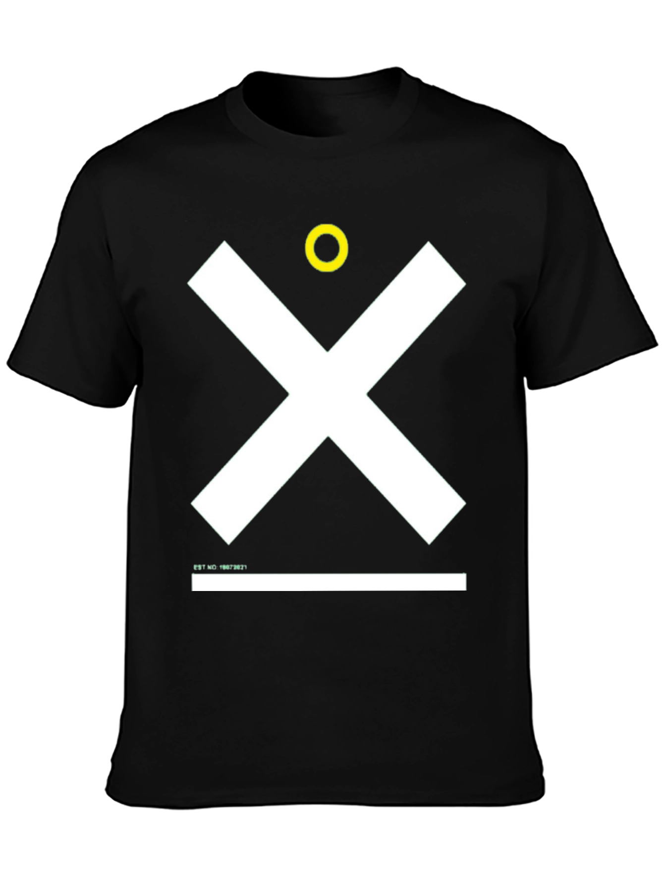 Black Abstract Graphic Tee - Modern Black T-Shirt view 3
