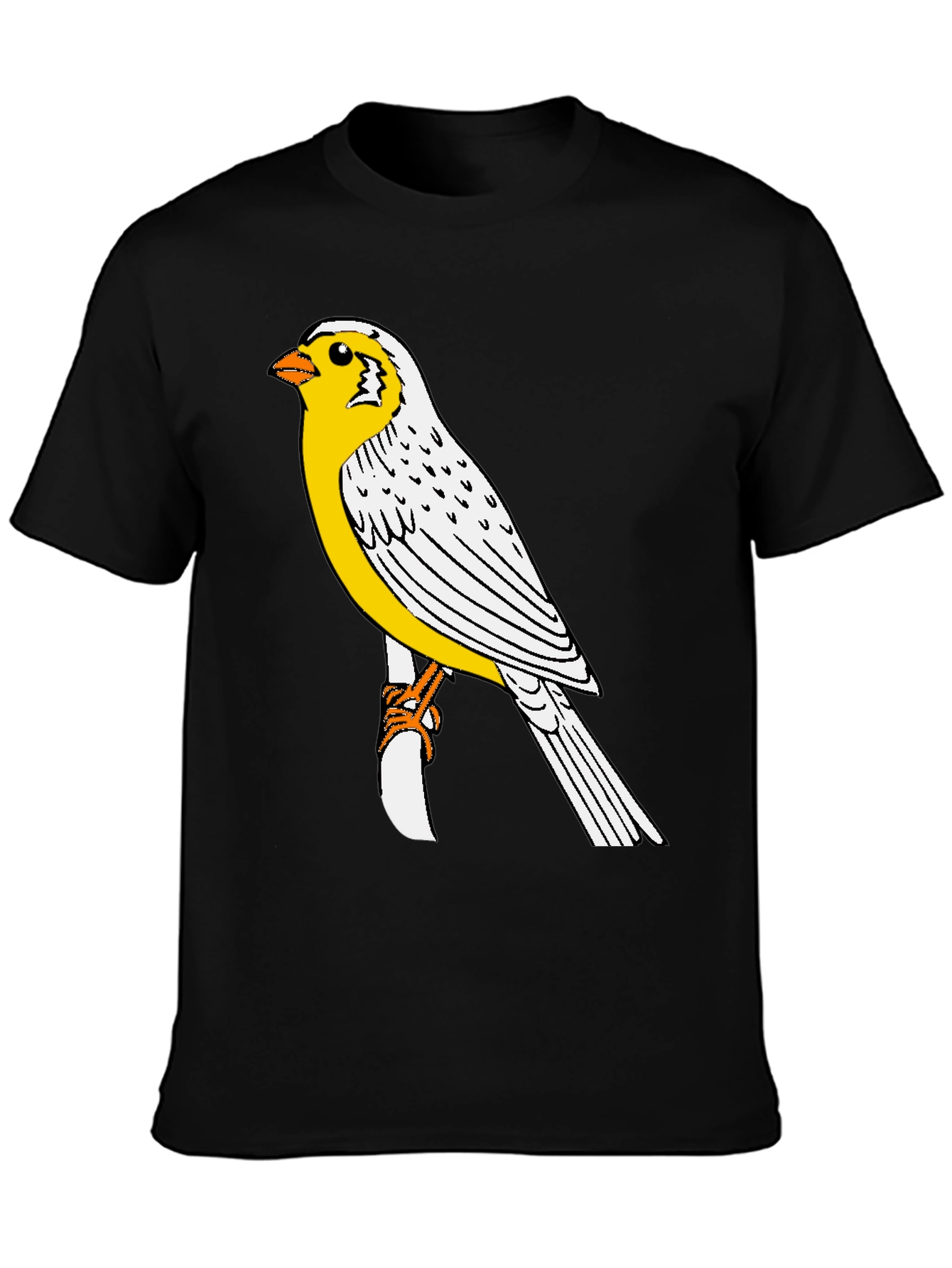 Black Canary Bird Graphic T-Shirt - Black Casual Tee view 3