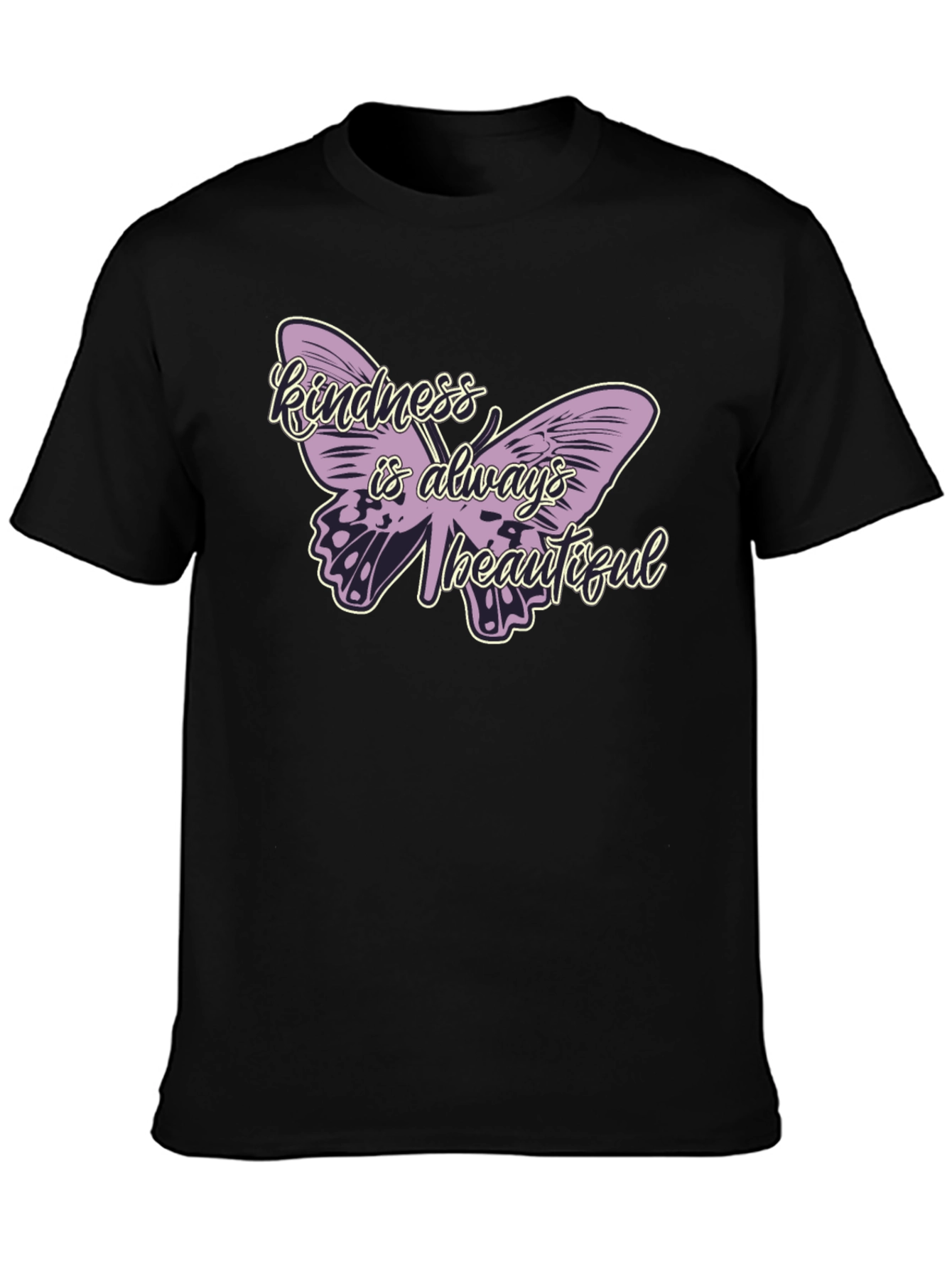Black Kindness is Always Beautiful Butterfly T-Shirt view 3