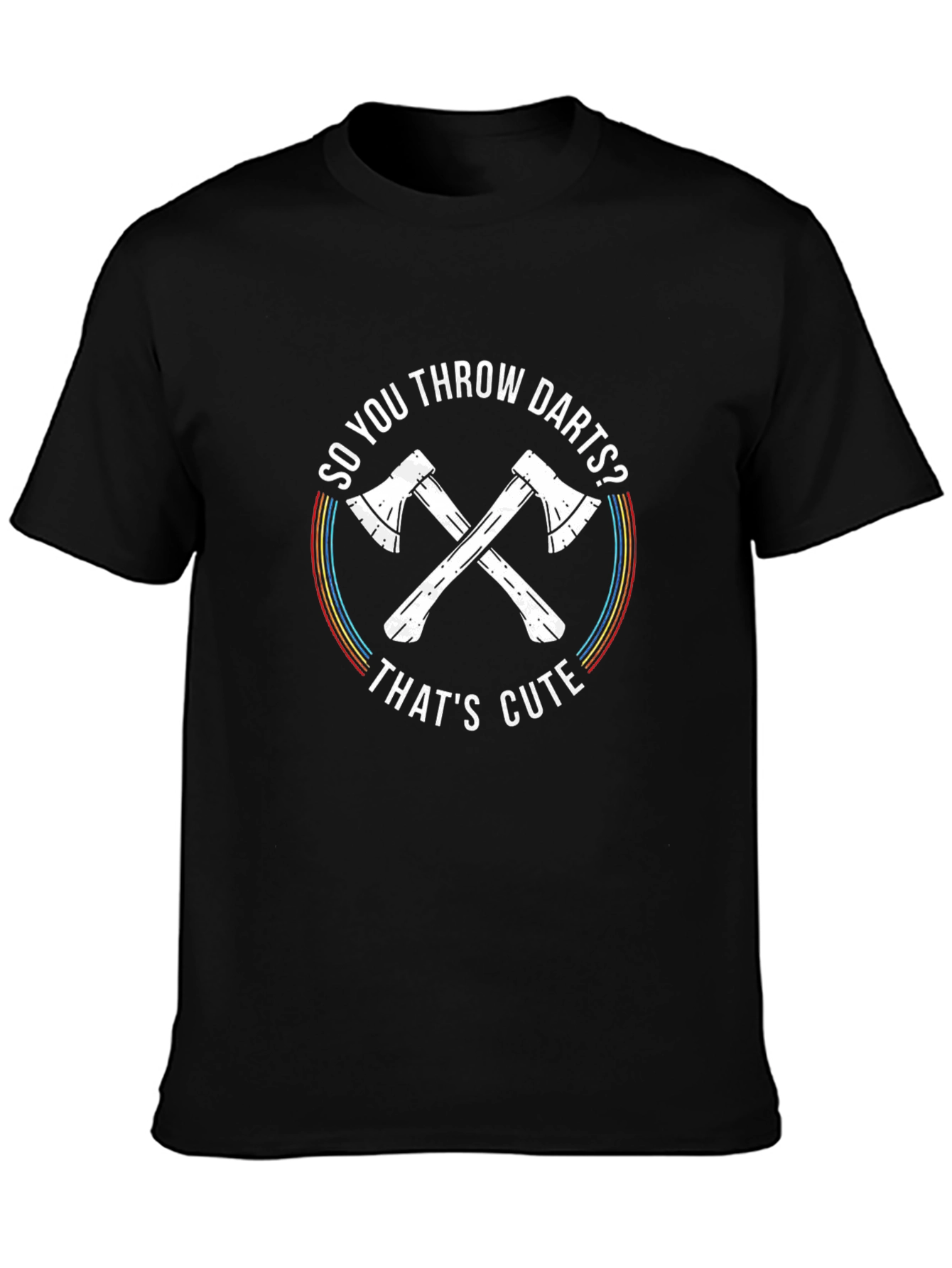Black Funny Axe Throwing T-Shirt view 3