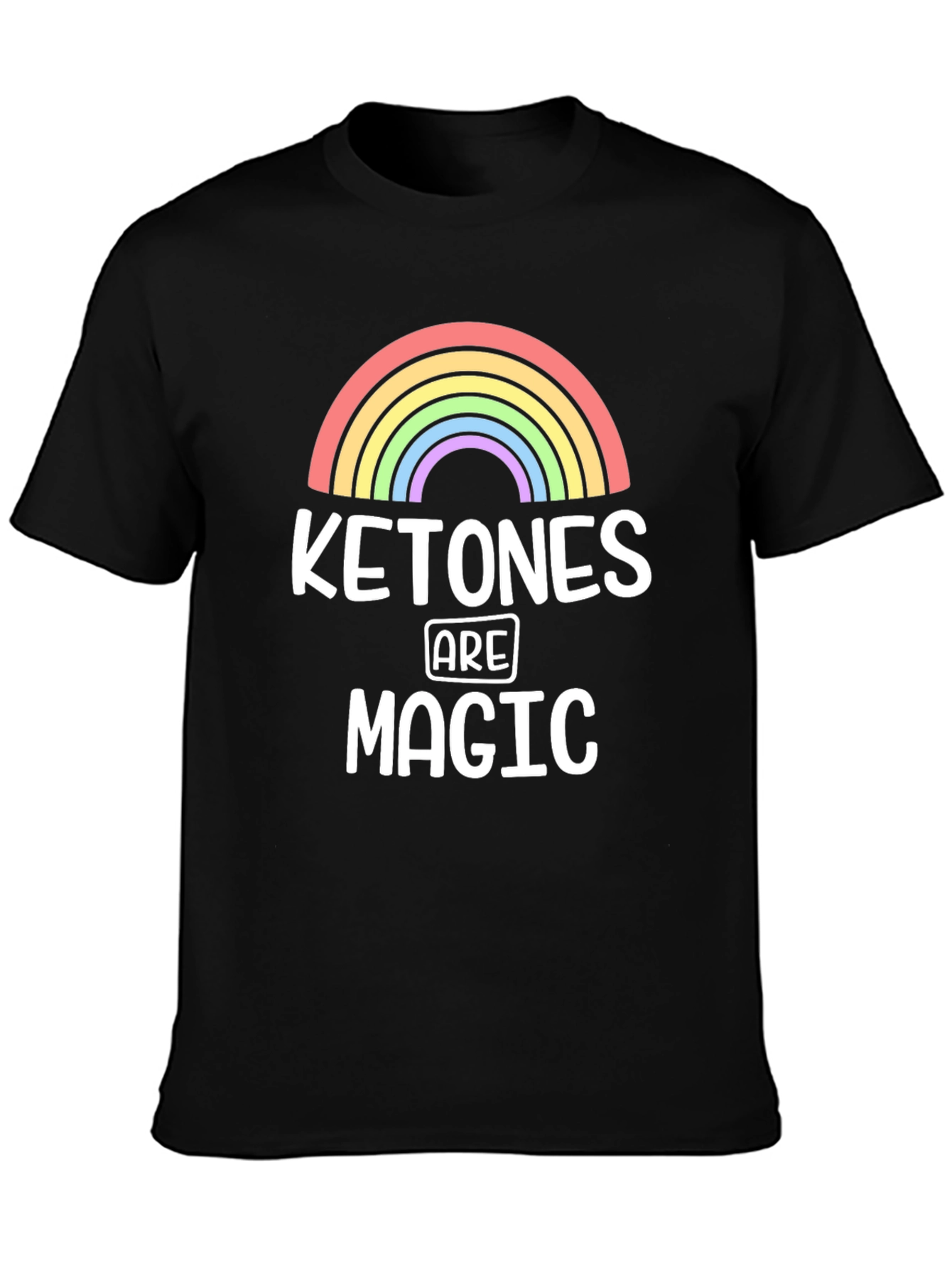 Black Ketones Are Magic T-Shirt - Black view 3