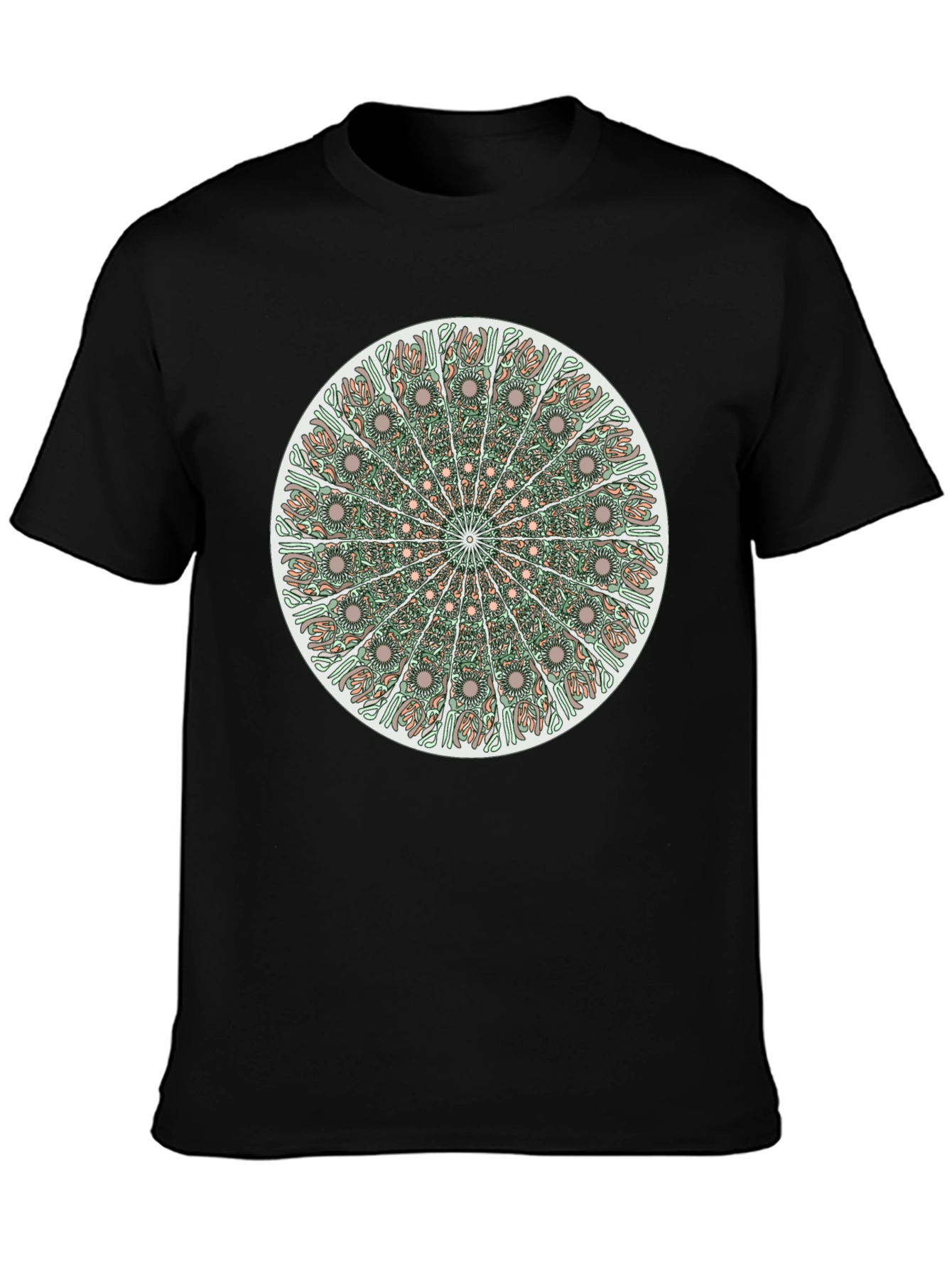 Black Mandala Graphic Print T-Shirt view 3