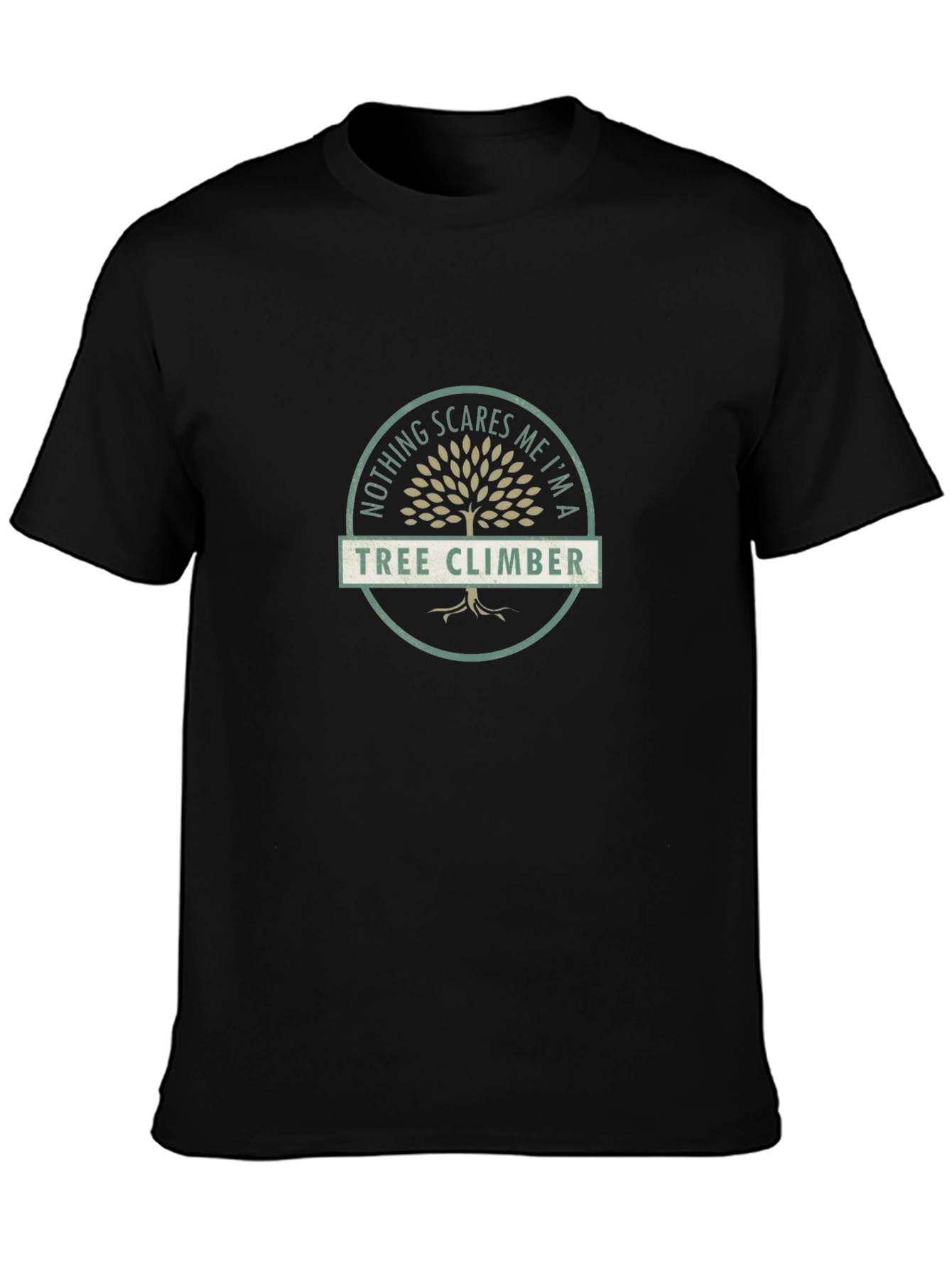 Black Tree Climber T-Shirt - Nothing Scares Me Tee view 3