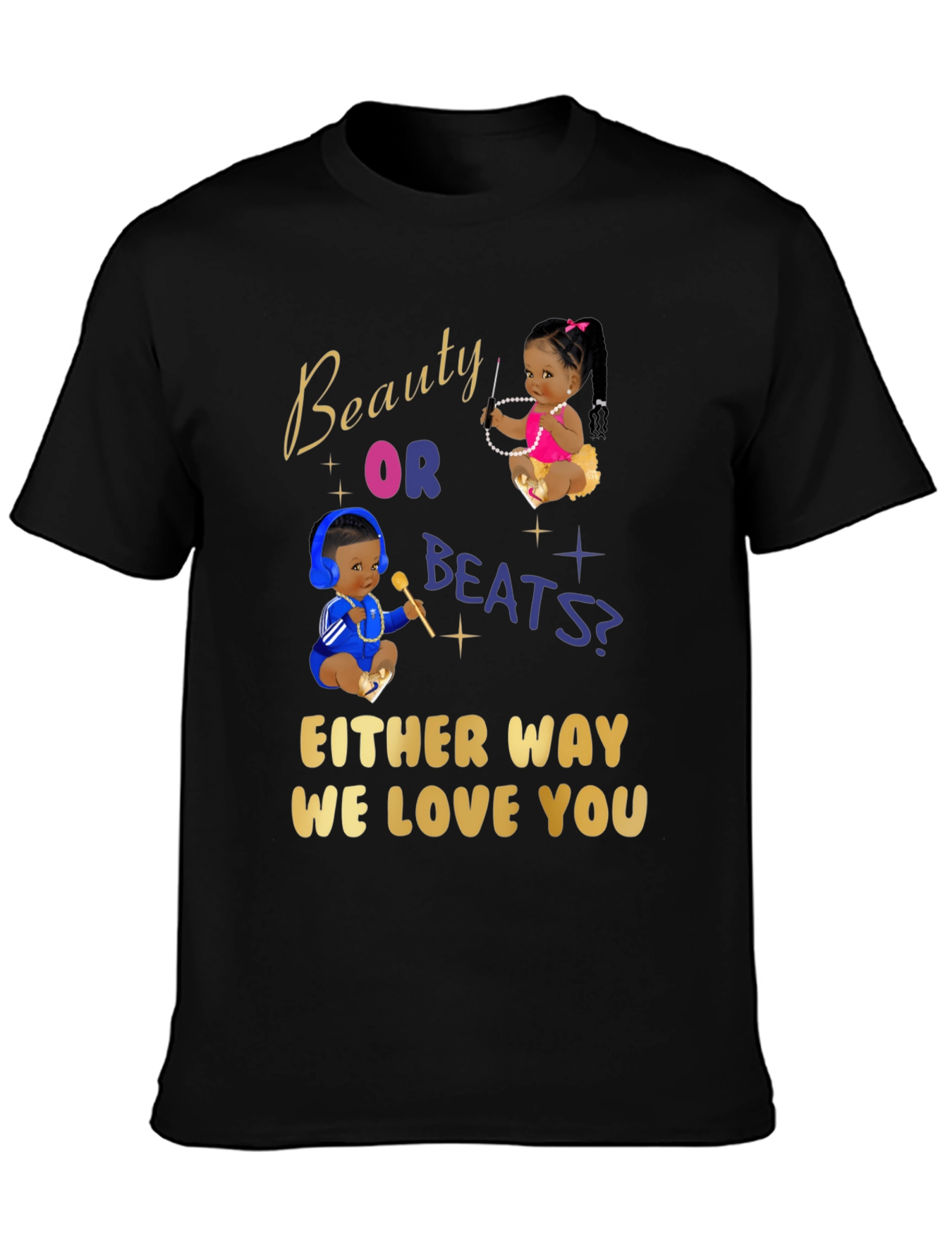 Black Beauty or Beats Graphic T-Shirt view 3