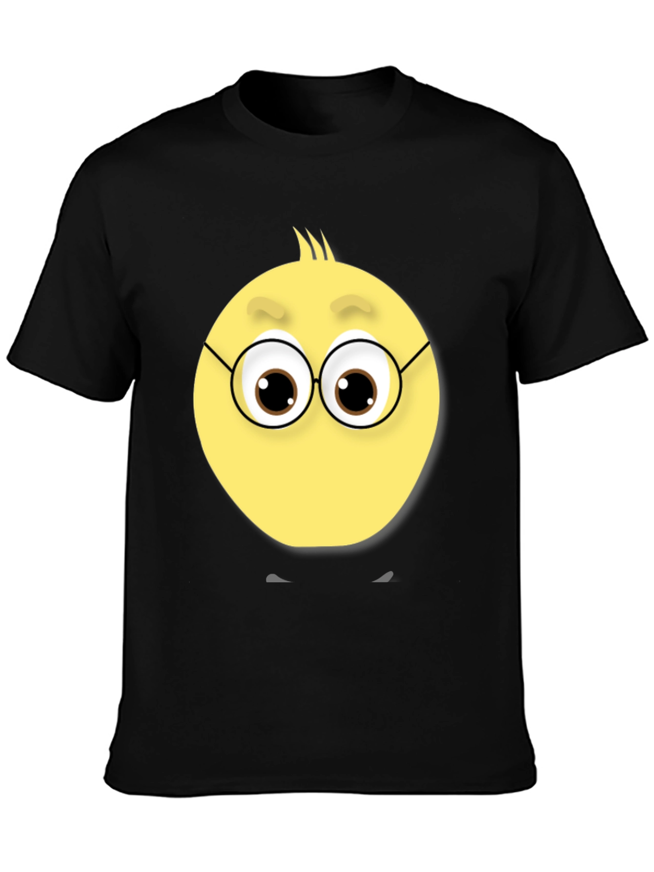 Black Funny Face T-Shirt - Unique Emoji Design view 3