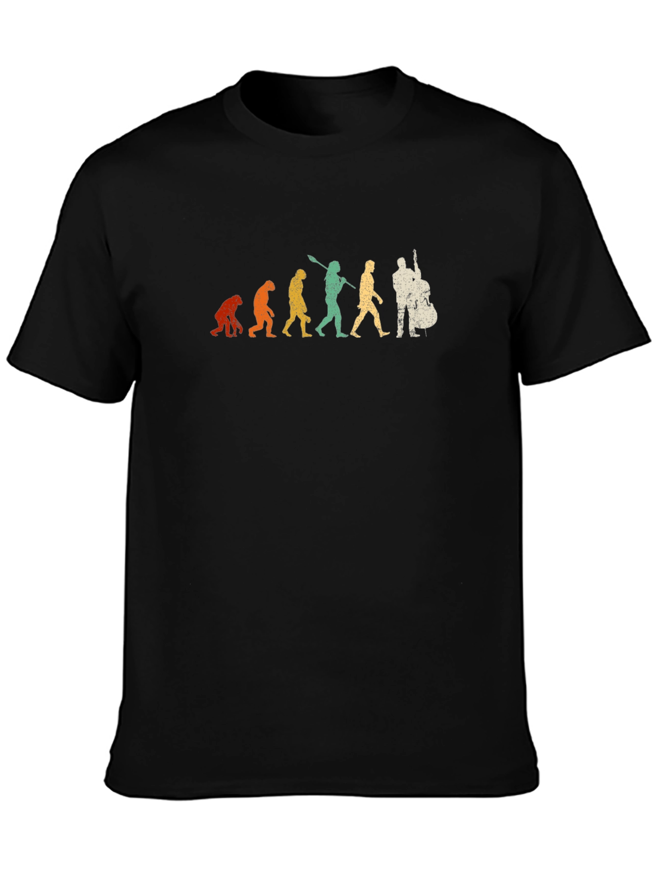 Black Evolution of Bassist Black T-Shirt view 3