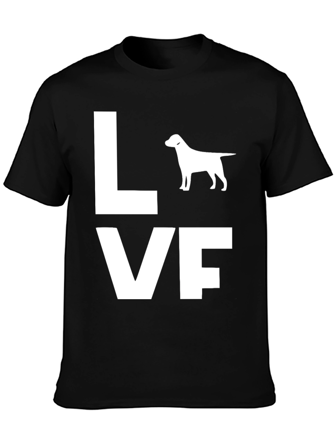 Black Love Dog Breed Graphic Tee - Black view 3