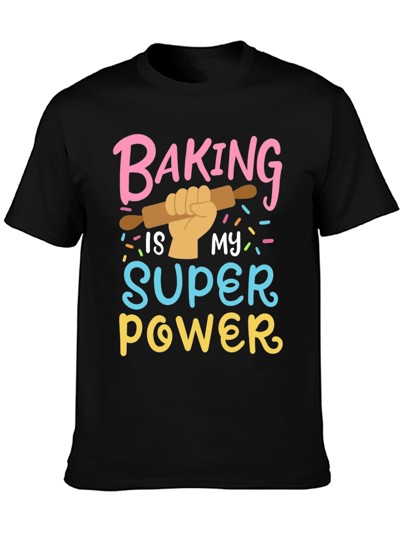 Black Baking is My Super Power T-Shirt view 3