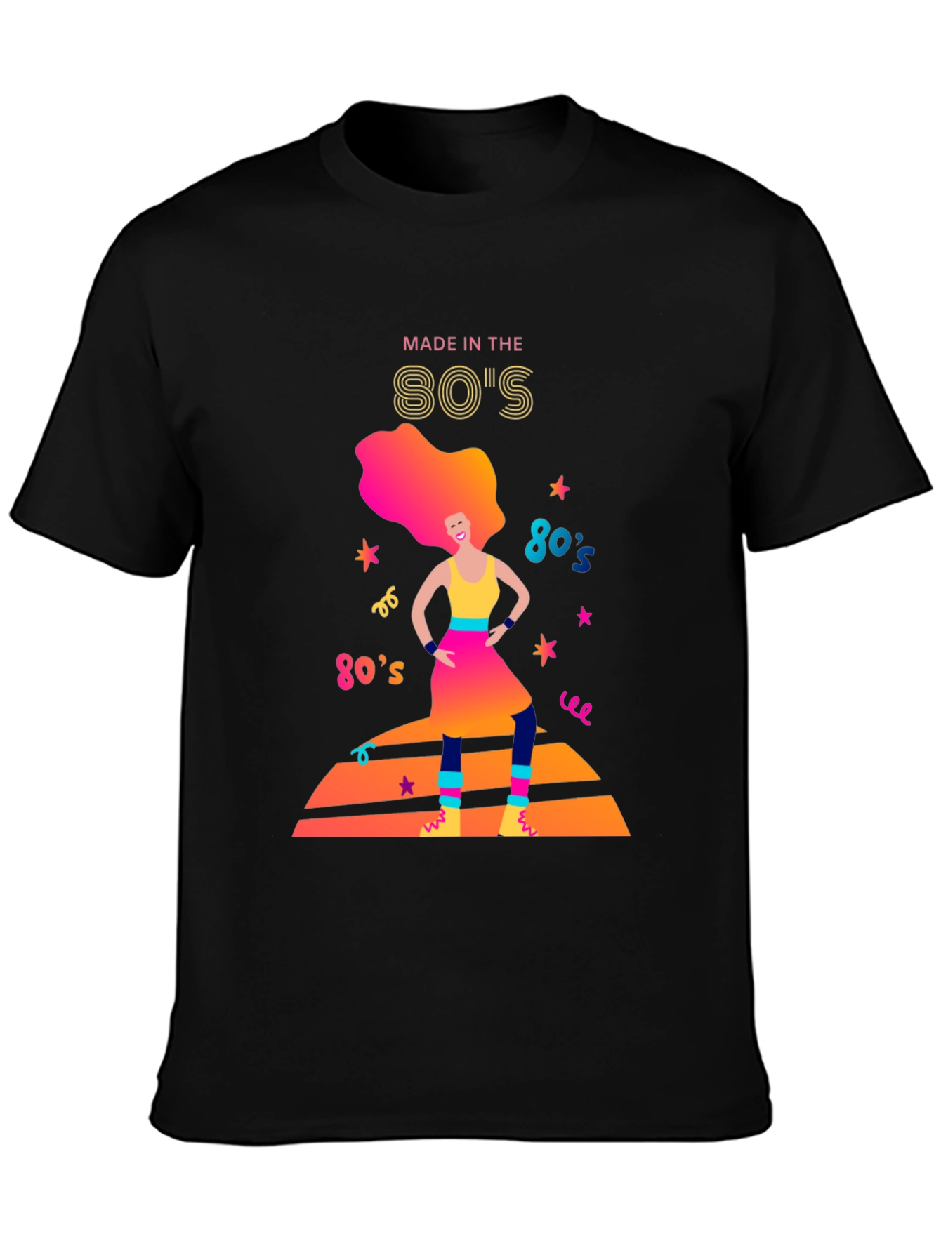 Black Retro '80s Graphic Tee - Totally Awesome! view 3