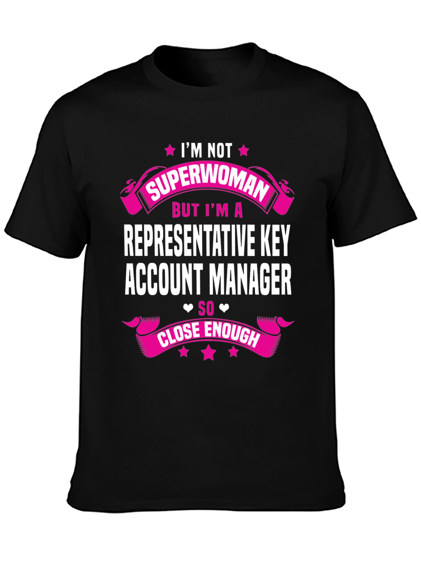Black Representative Key Account Manager Graphic T-Shirt view 3