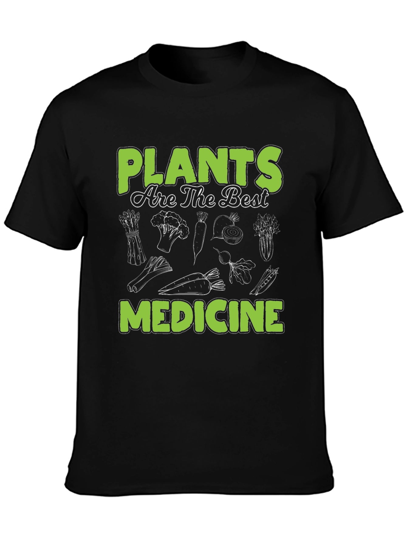 Black Plants are the Best Medicine T-Shirt view 3