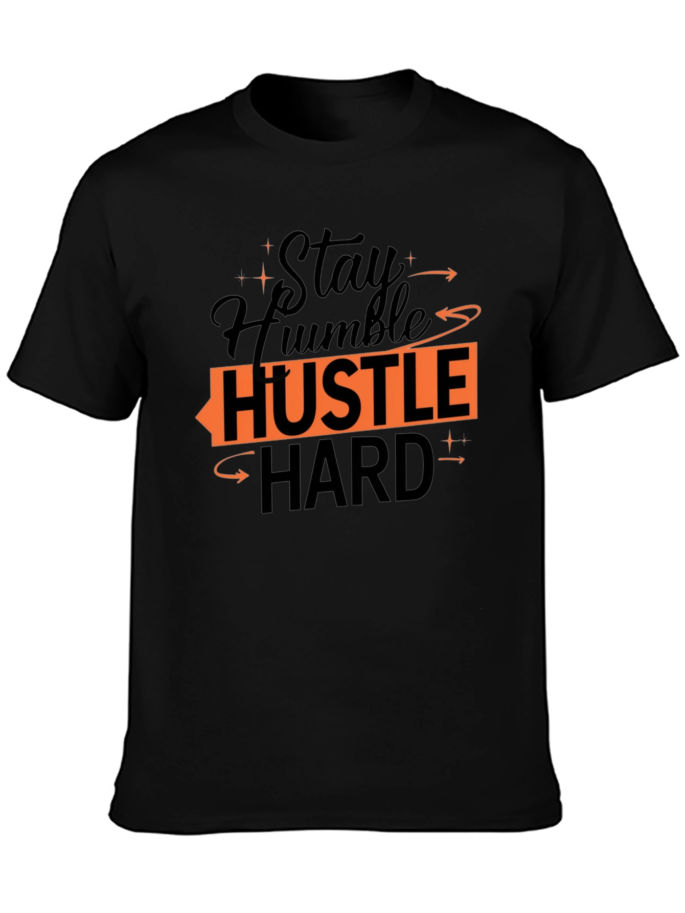 Black Stay Humble Hustle Hard Graphic Tee view 3