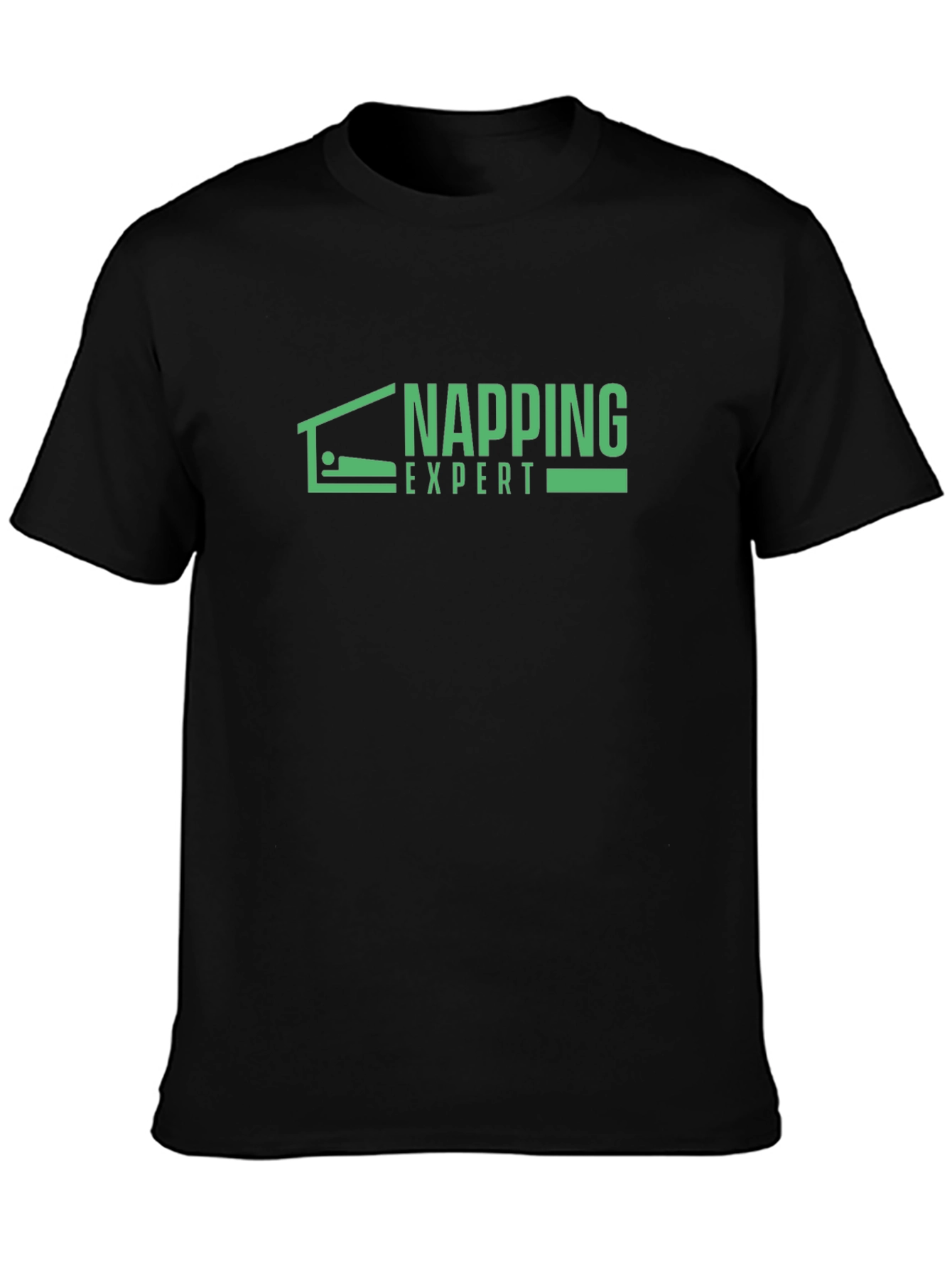 Black Napping Expert Graphic Tee - Black Casual T-Shirt view 3