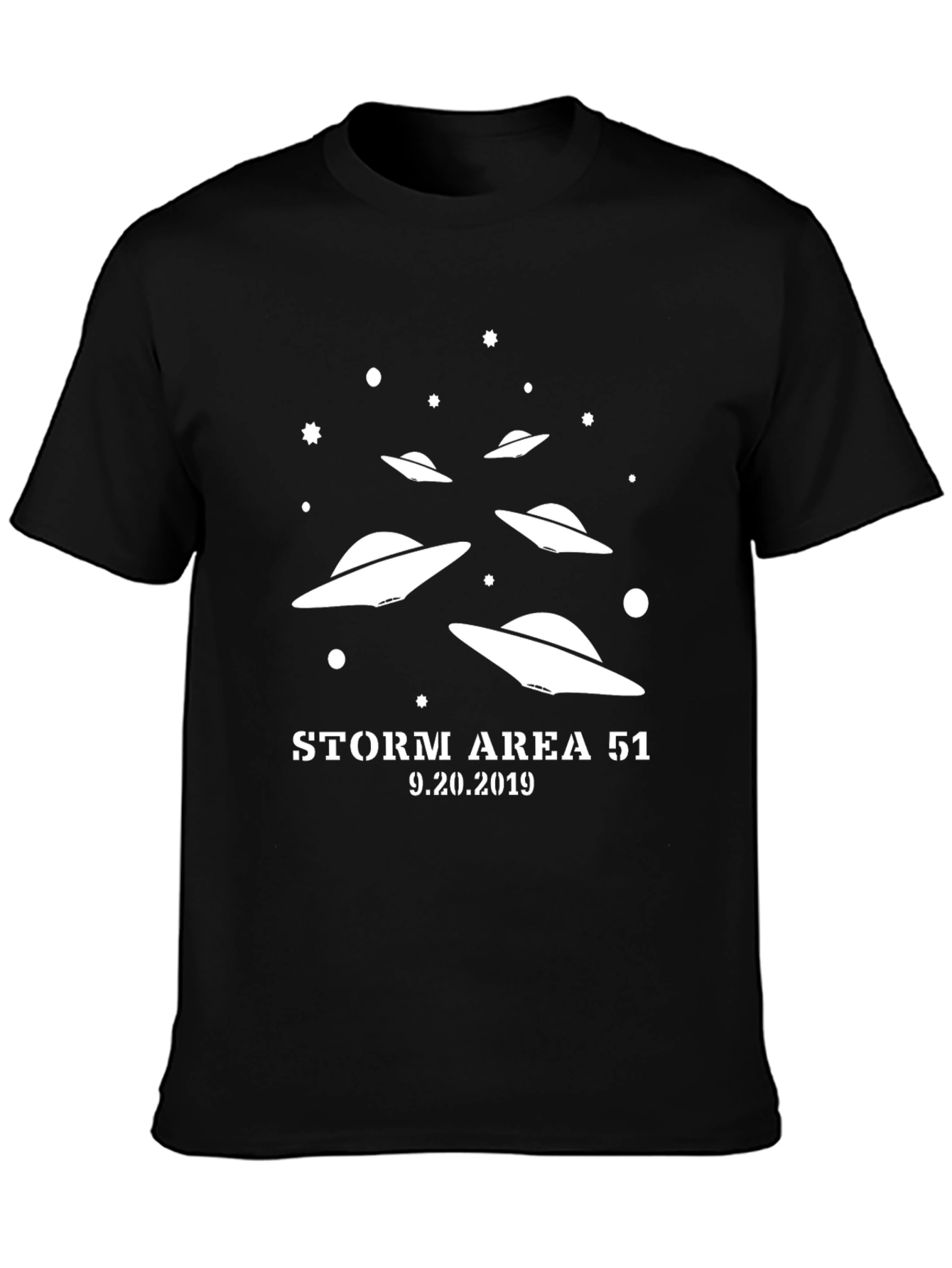 Black Storm Area 51 Graphic T-Shirt view 3
