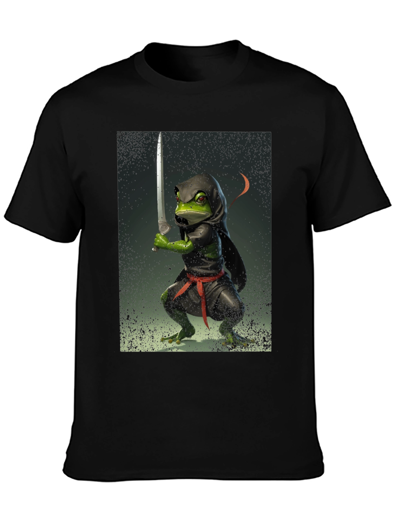 Black Ninja Frog T-Shirt - Funny Graphic Tee view 3
