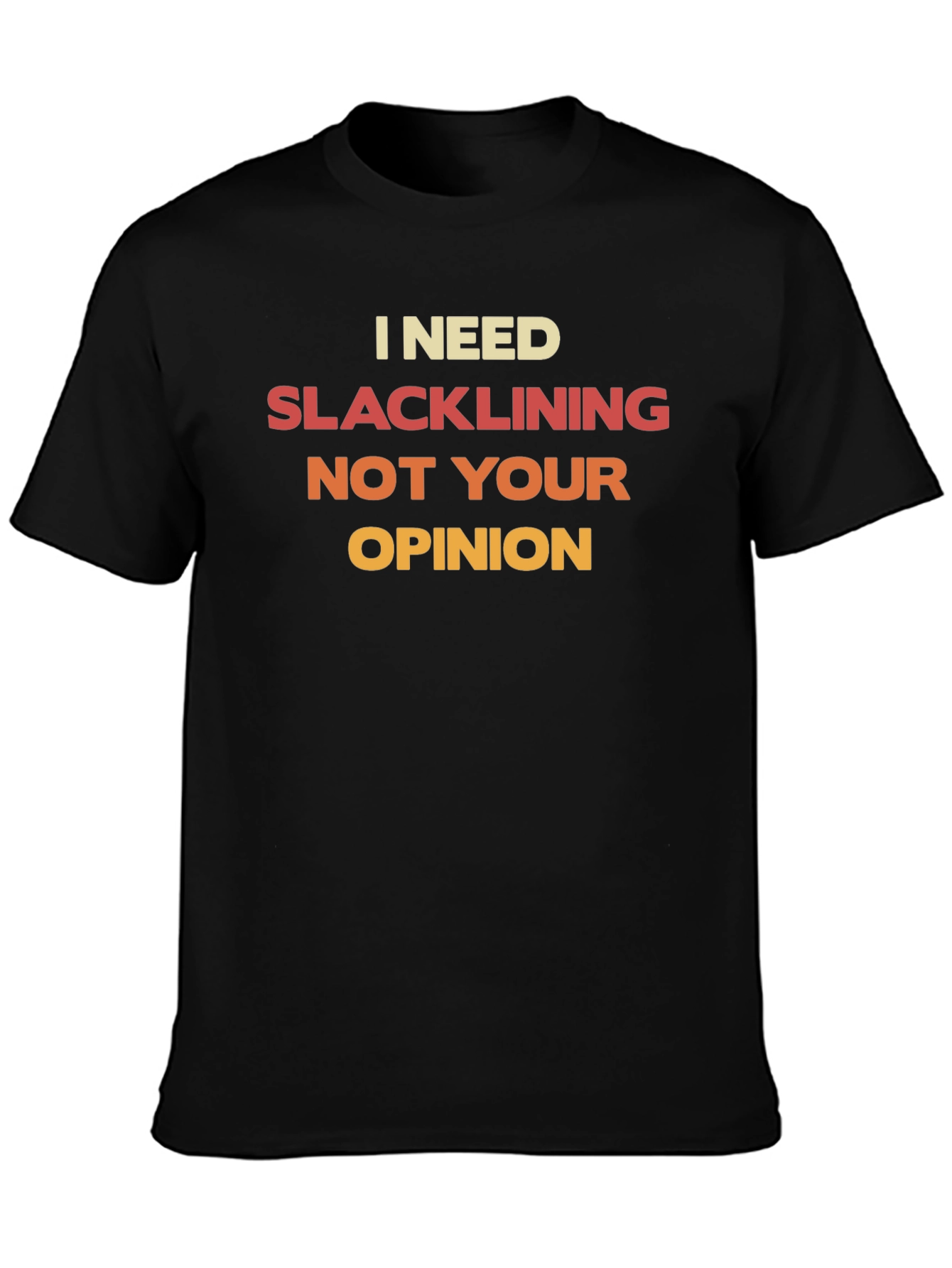 Black I Need Slacklining Graphic Tee view 3