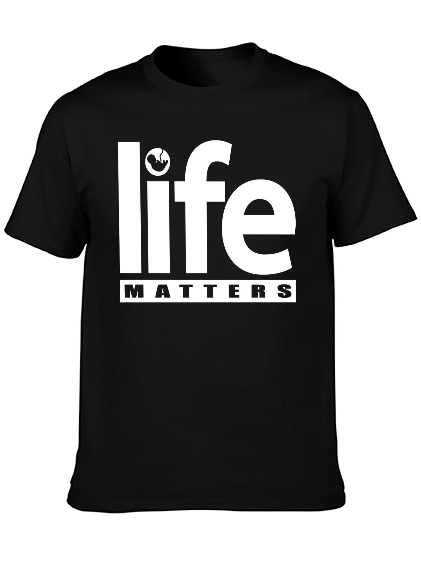 Black Life Matters Pro-Life T-Shirt Black view 3