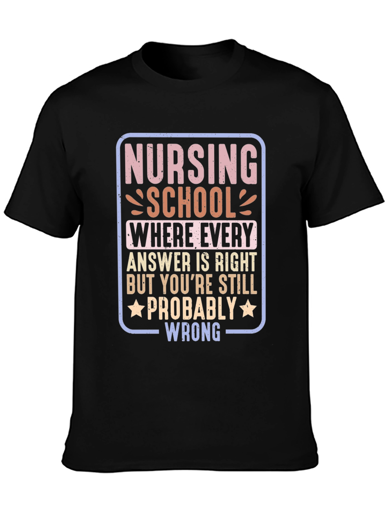 Black Nursing School T-Shirt - Funny Nurse Student Tee view 3