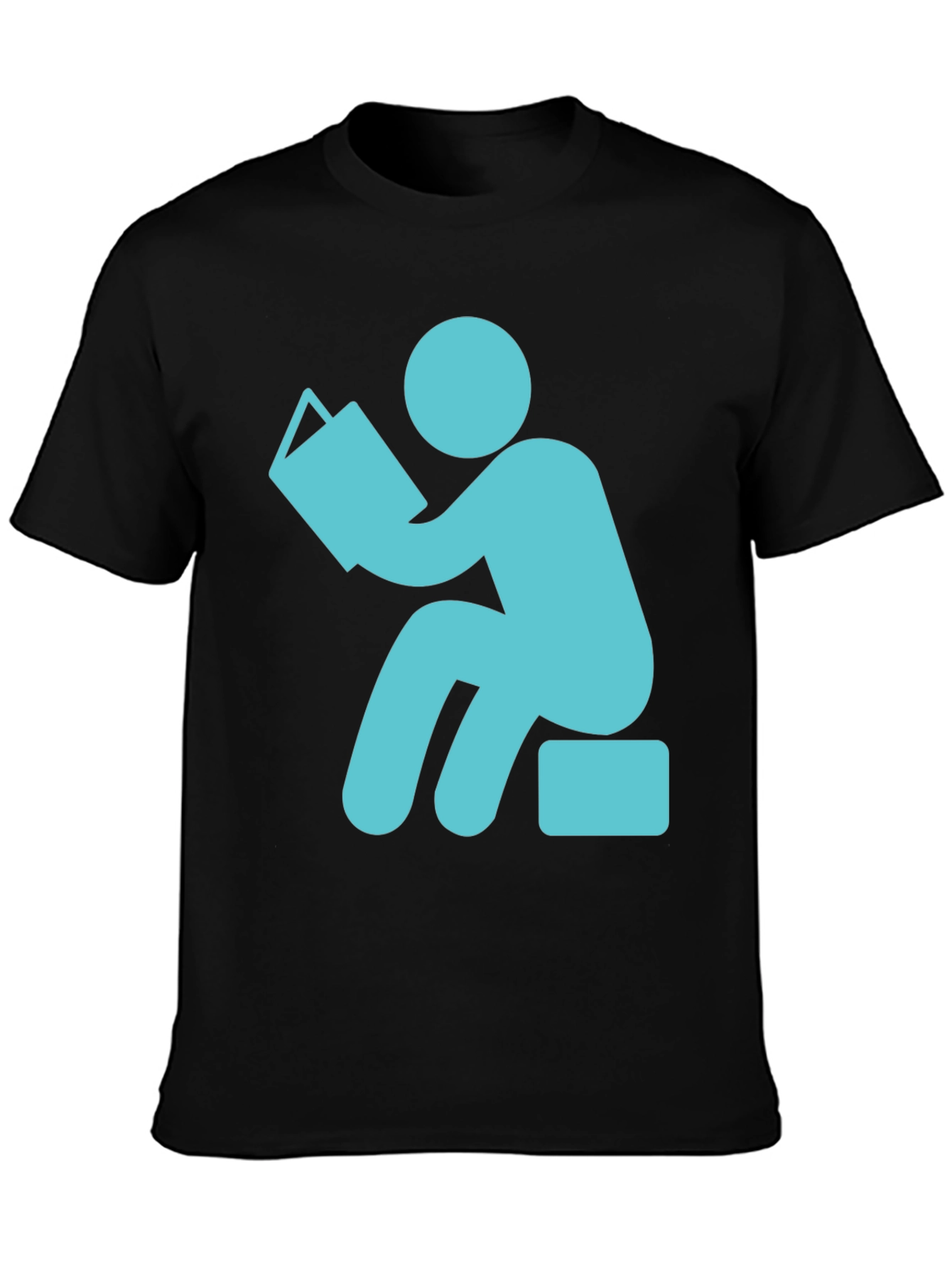 Black Bookworm Graphic Tee - Black Cotton Comfort view 3