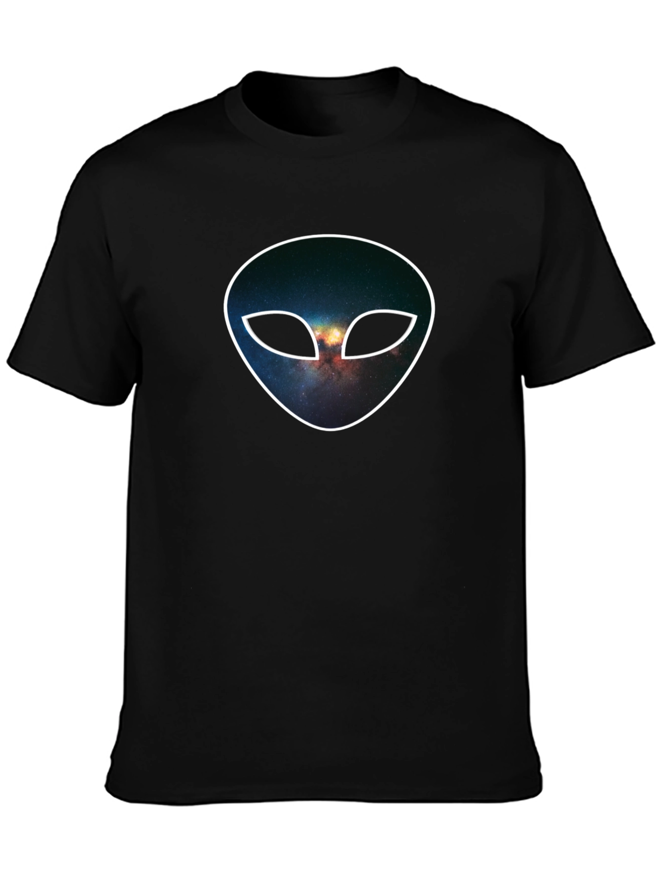 Black Cosmic Alien Graphic T-Shirt view 3