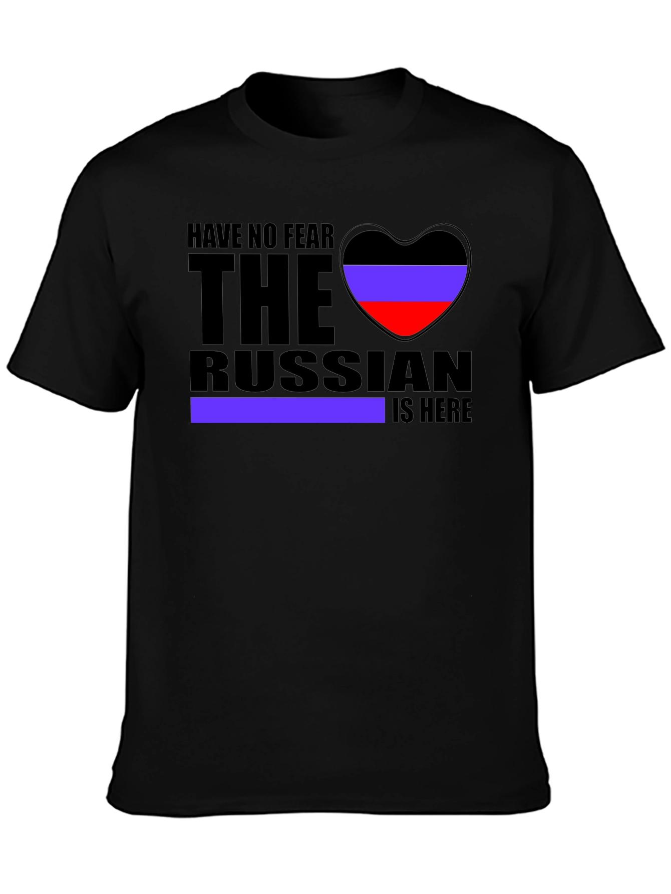 Black Have No Fear Russian is Here Novelty Graphic Tee view 3
