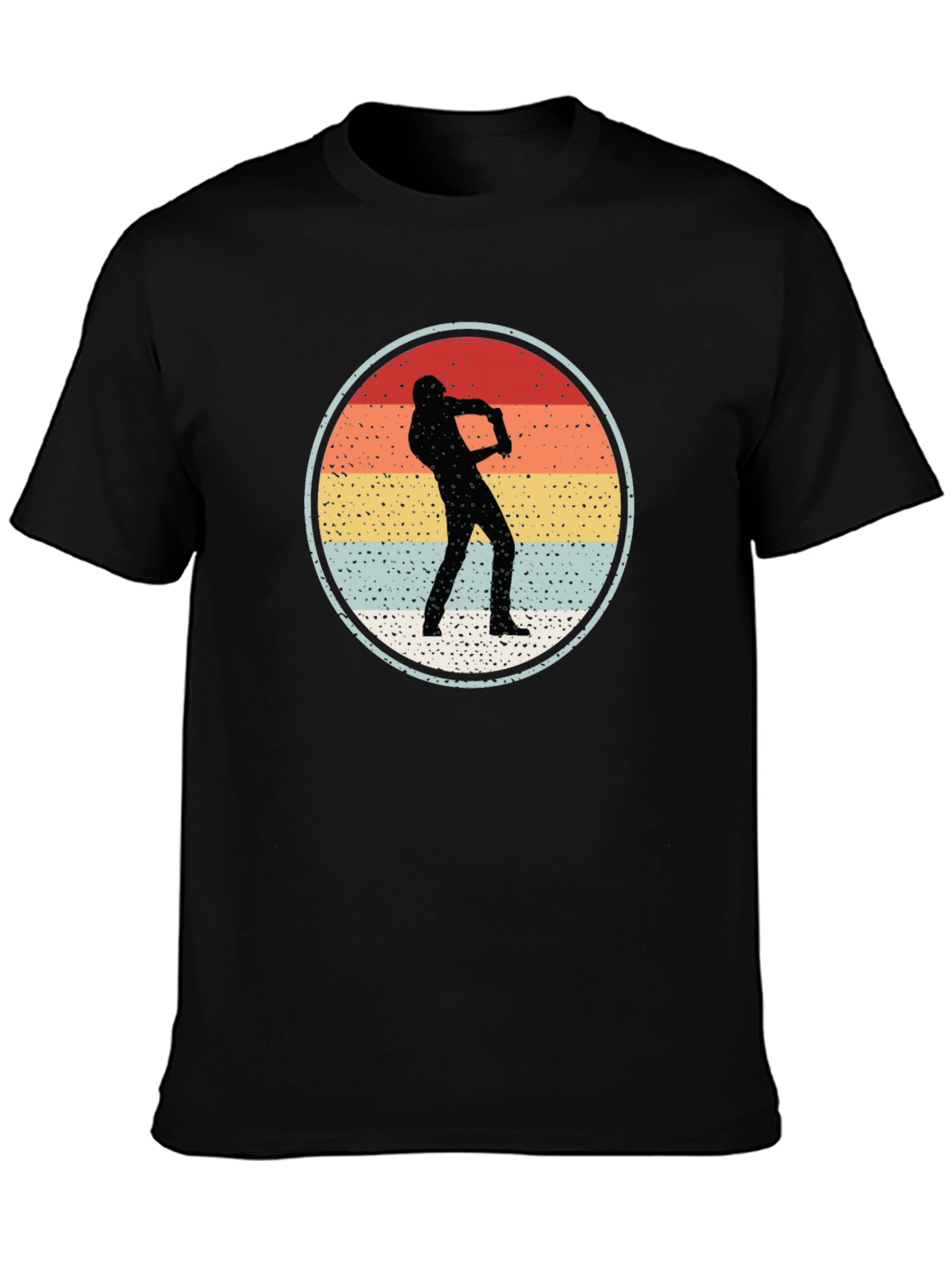 Black Retro Saxophone Player Graphic Tee view 3