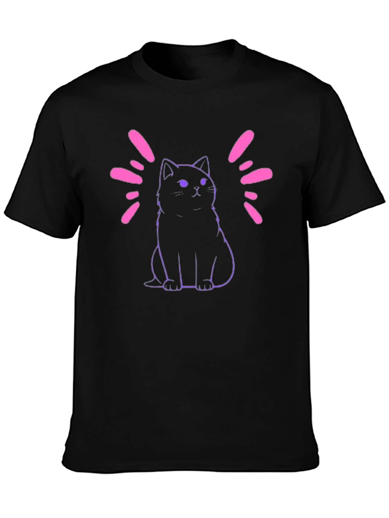 Black Black Cat Graphic Tee - Fun & Stylish view 3