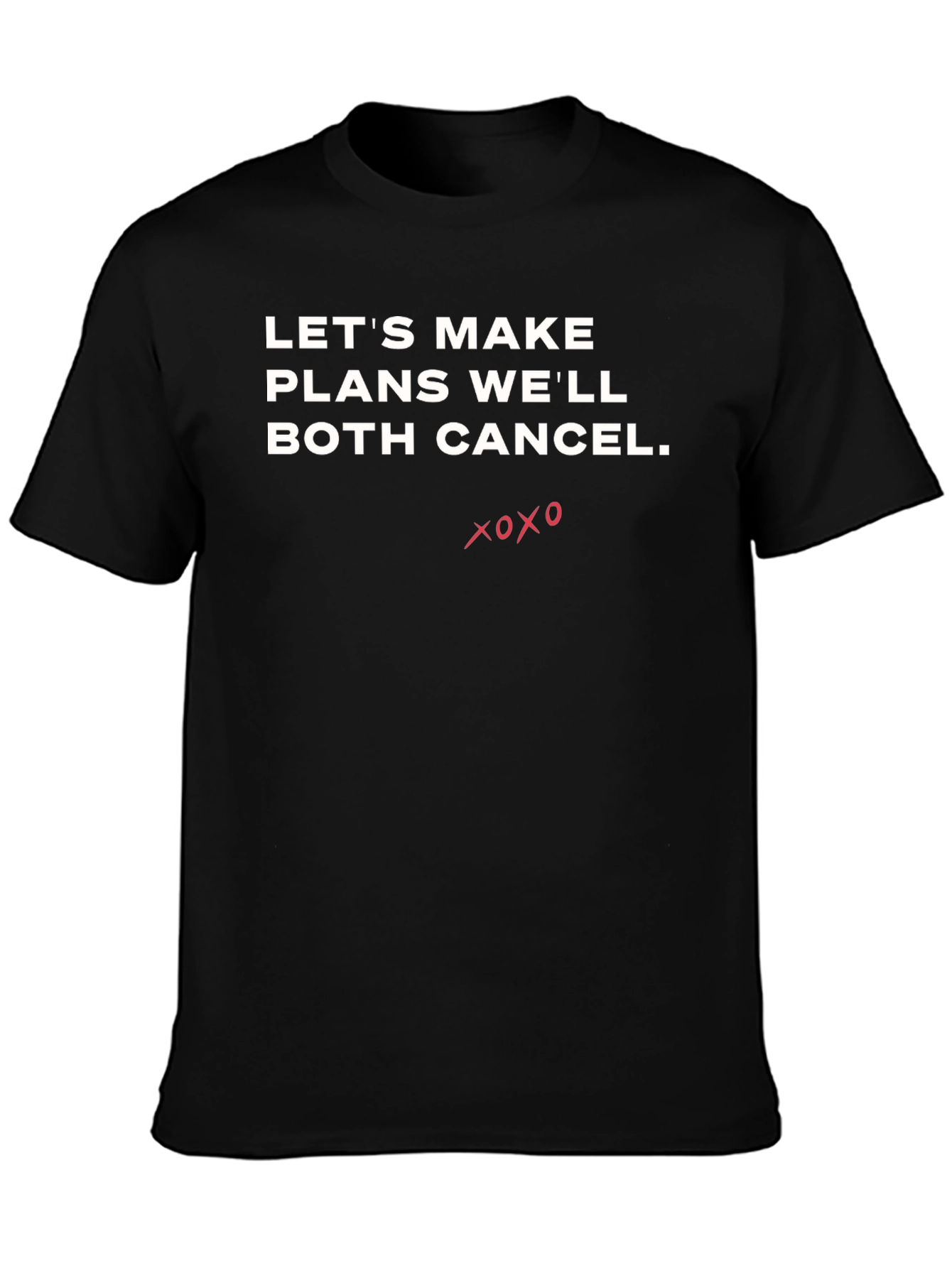 Black Funny "Cancel Plans" Graphic Tee - Black T-Shirt view 3