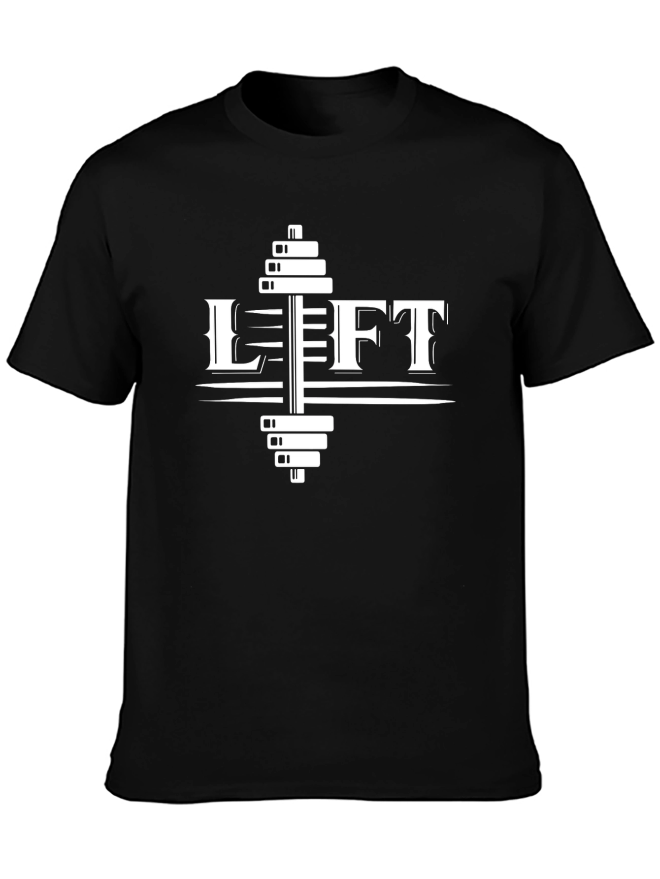 Black Lift Weights Graphic Tee - Gym Fitness Shirt view 3