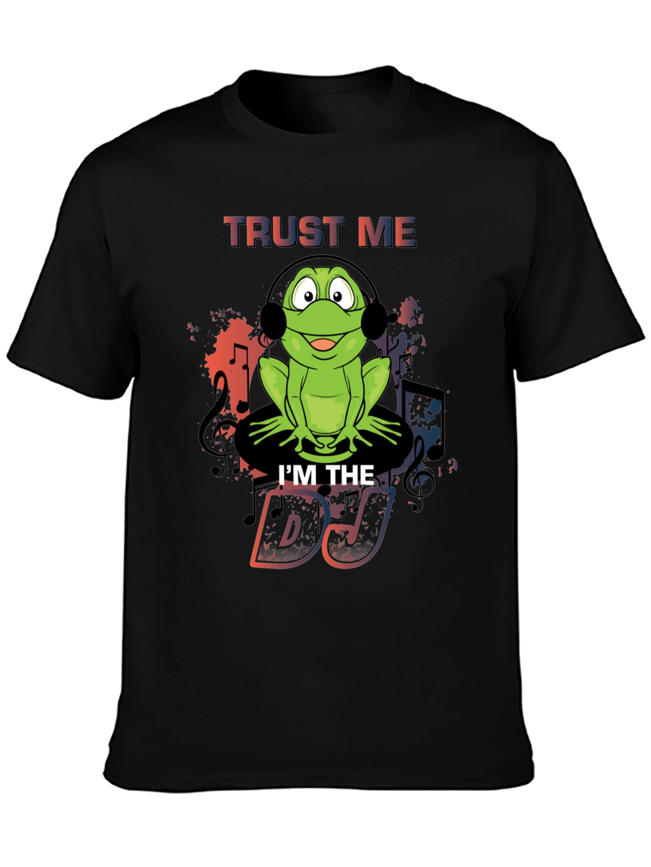 Black Trust Me I'm the DJ Frog T-Shirt view 3