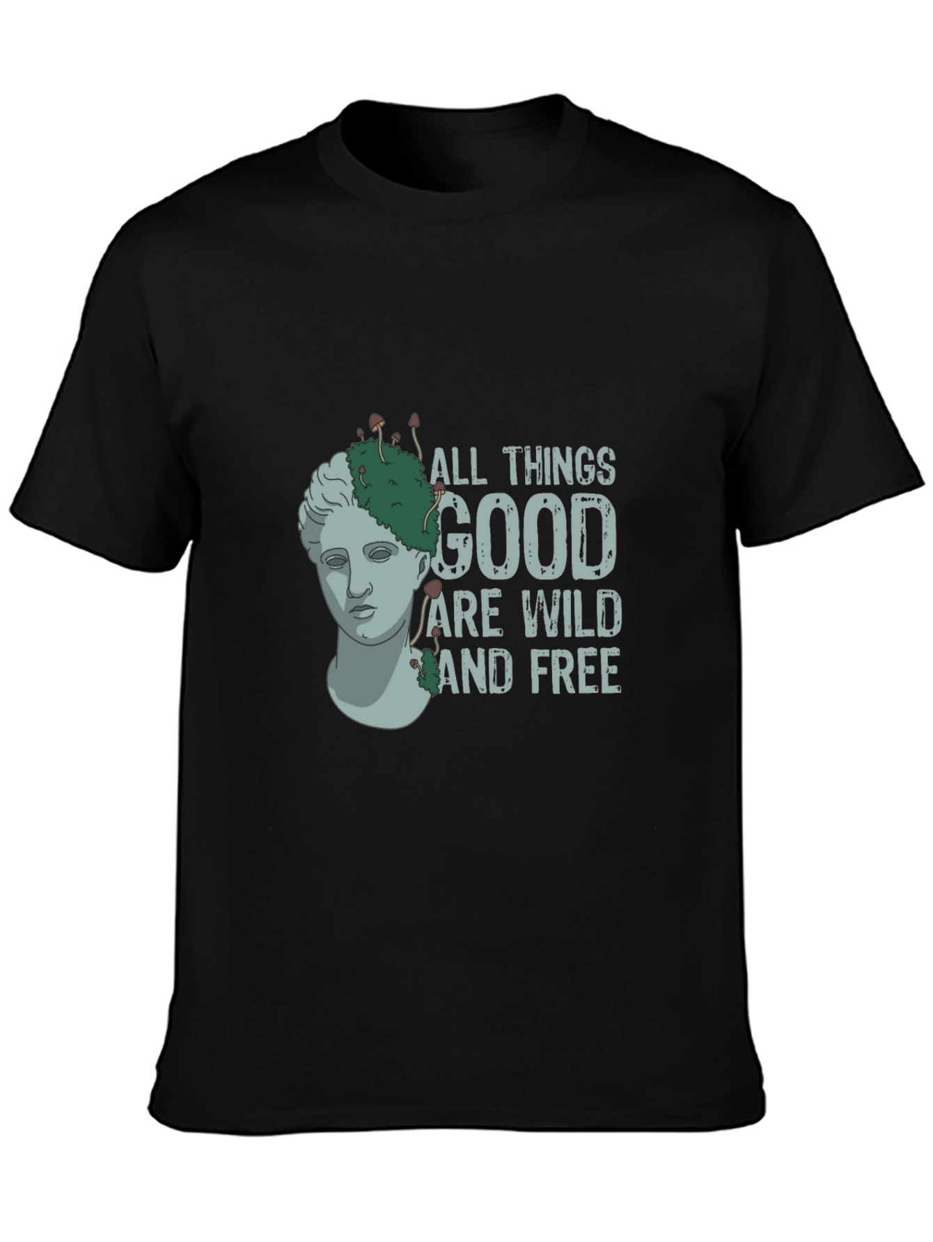 Black All Things Good Wild & Free Graphic Tee view 3