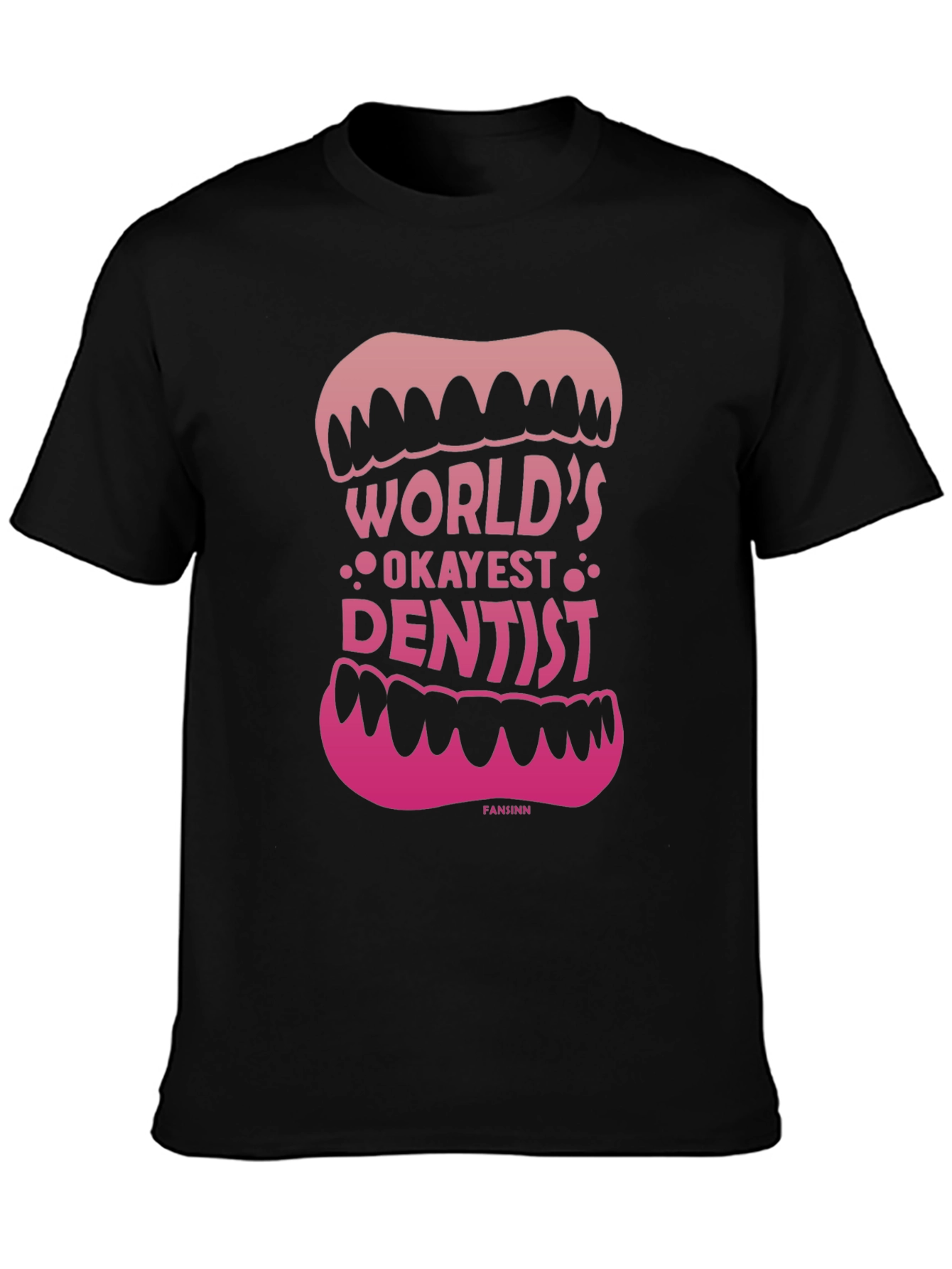 Black World's Okayest Dentist Graphic Tee - Black view 3